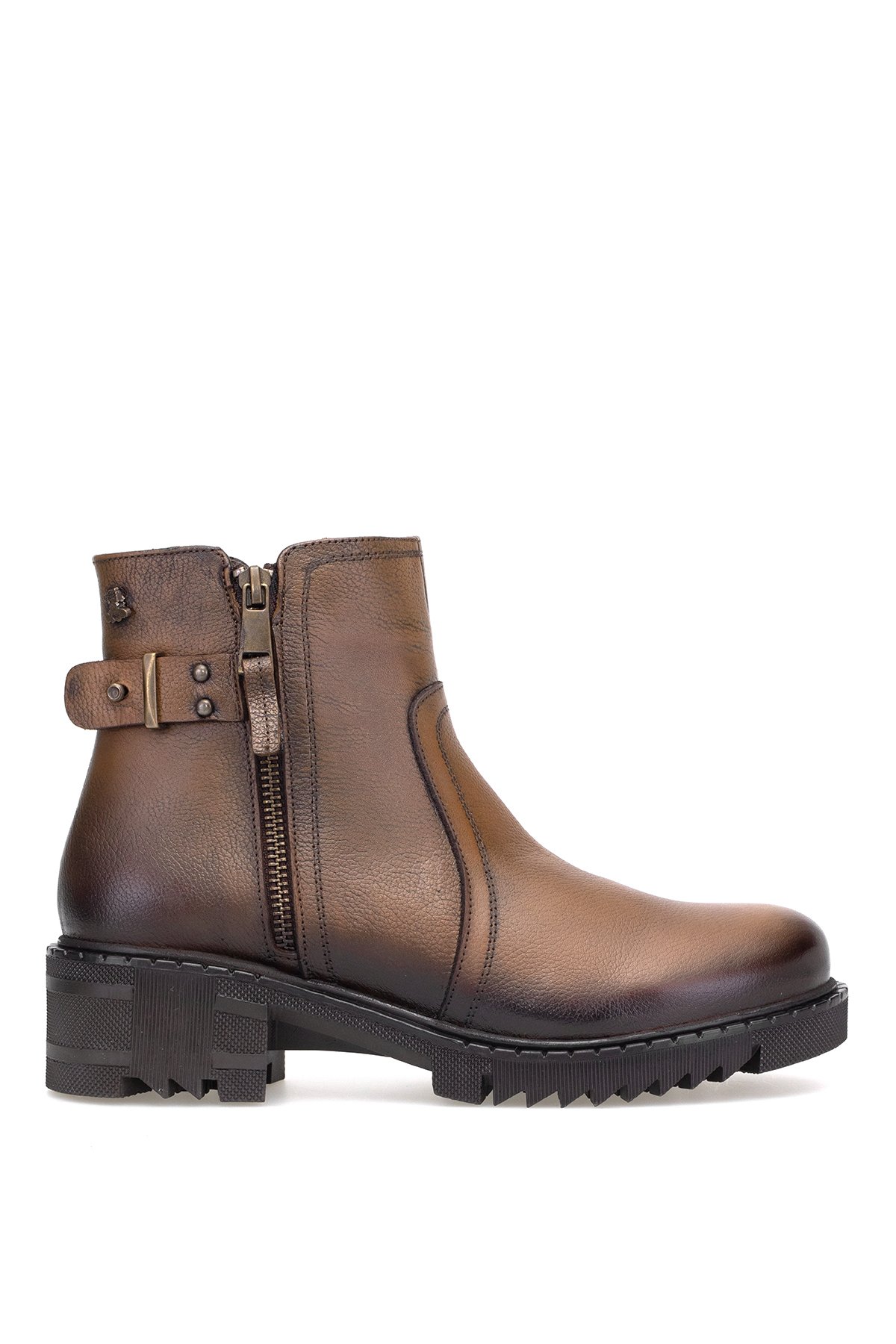 1950807K Kadın Hakiki Deri Klasik Bot Taba - Görsel 2