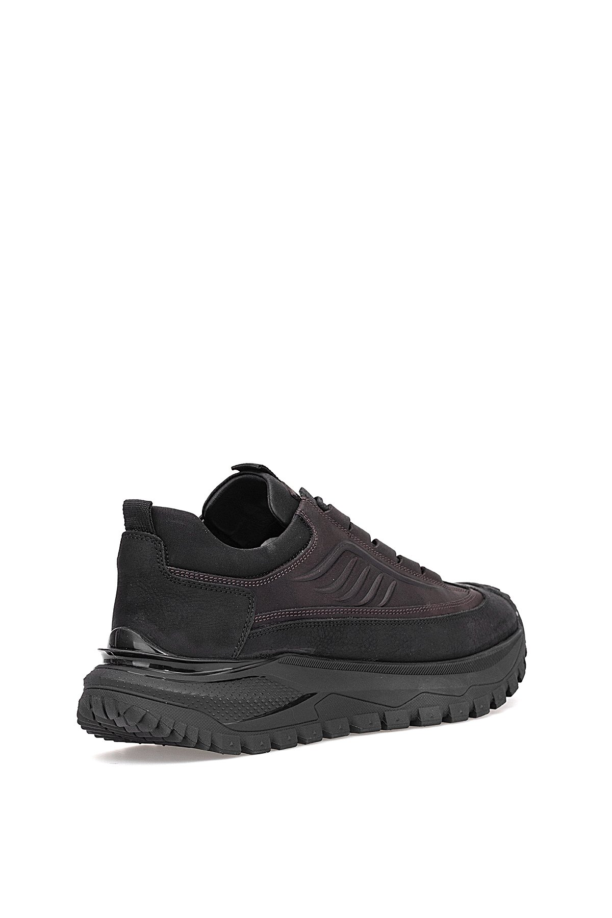 M434 Erkek Hakiki Deri Casual Ayakkabı Siyah - Kahverengi - Görsel 5