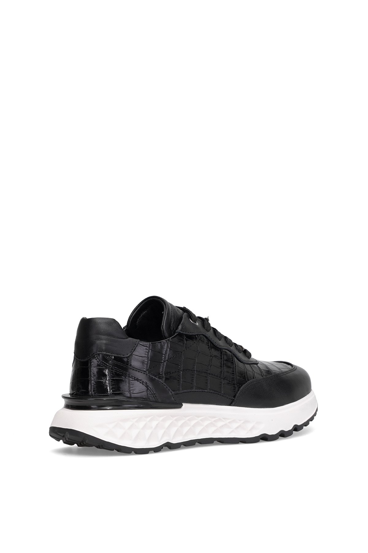 152-22291 Erkek Hakiki Deri Casual Ayakkabı Siyah - Görsel 5