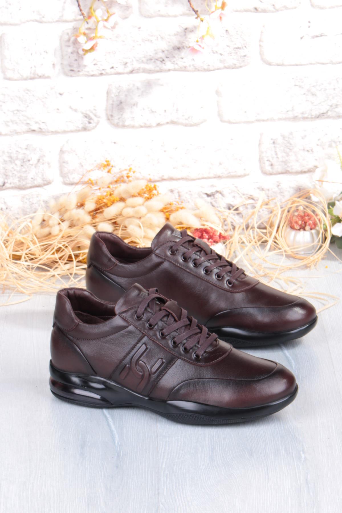 M337 Rahat Kauçuk Air Taban Taban Hakiki Deri Erkek Ayakkabı - Görsel 2