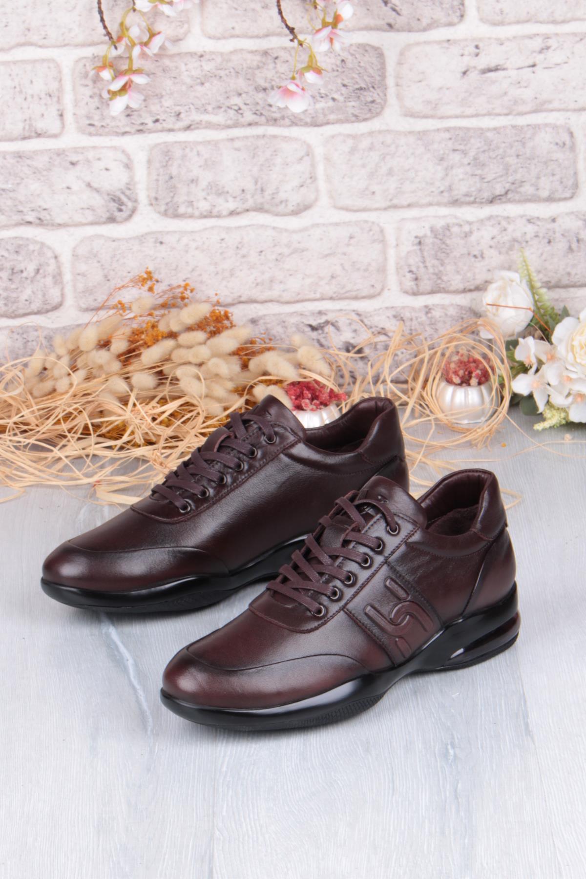 M337 Rahat Kauçuk Air Taban Taban Hakiki Deri Erkek Ayakkabı - Görsel 4