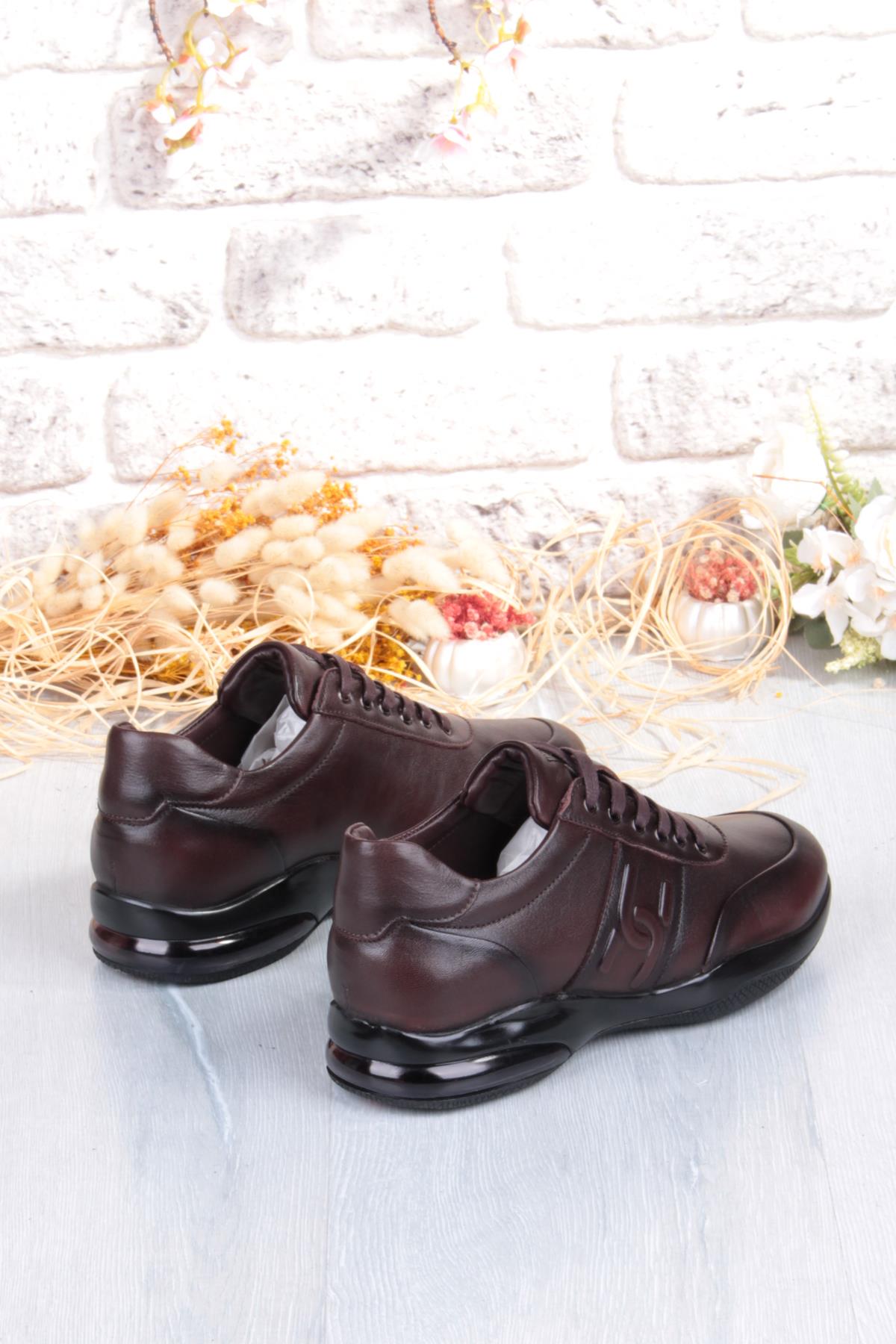 M337 Rahat Kauçuk Air Taban Taban Hakiki Deri Erkek Ayakkabı - Görsel 5