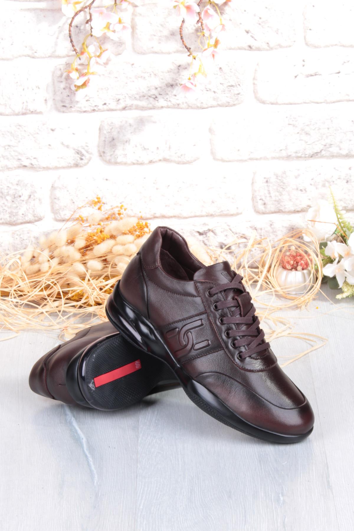 M337 Rahat Kauçuk Air Taban Taban Hakiki Deri Erkek Ayakkabı - Görsel 6