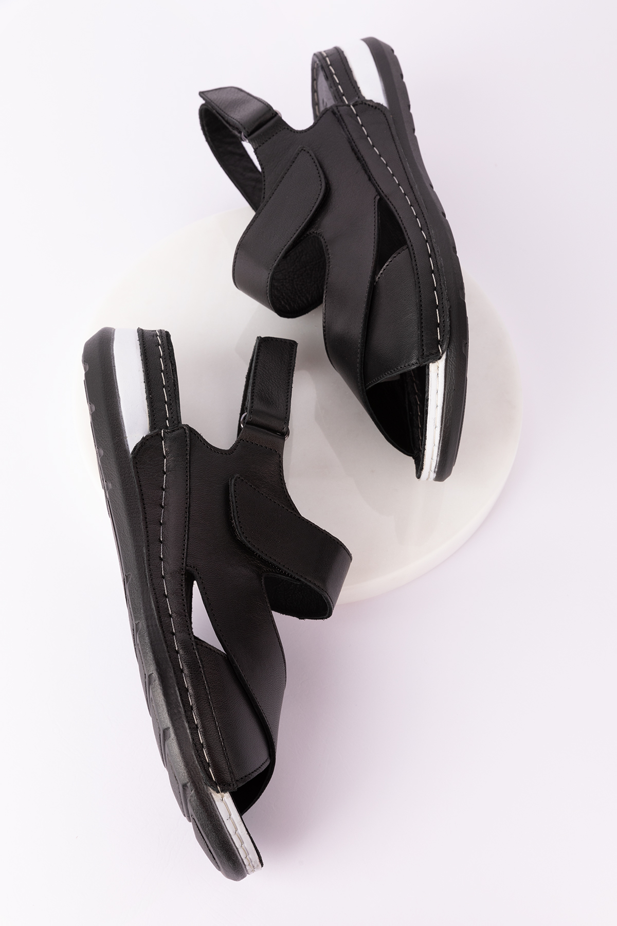 Gondol Kundura Taba Gondol Kundura Gondol Hakiki Kadın Deri Anatomik Taban Sandalet iz.4601