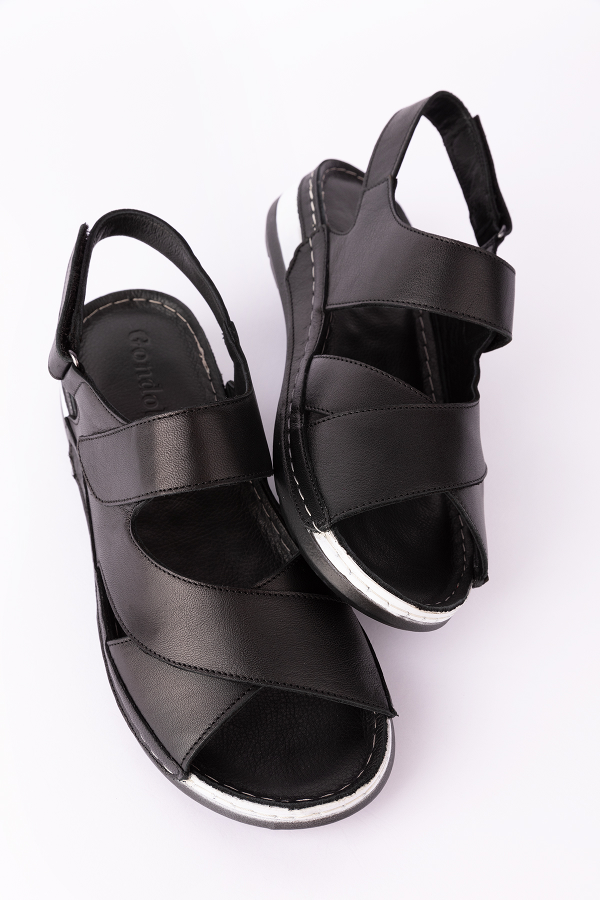 Gondol Kundura Taba Gondol Kundura Gondol Hakiki Kadın Deri Anatomik Taban Sandalet iz.4601