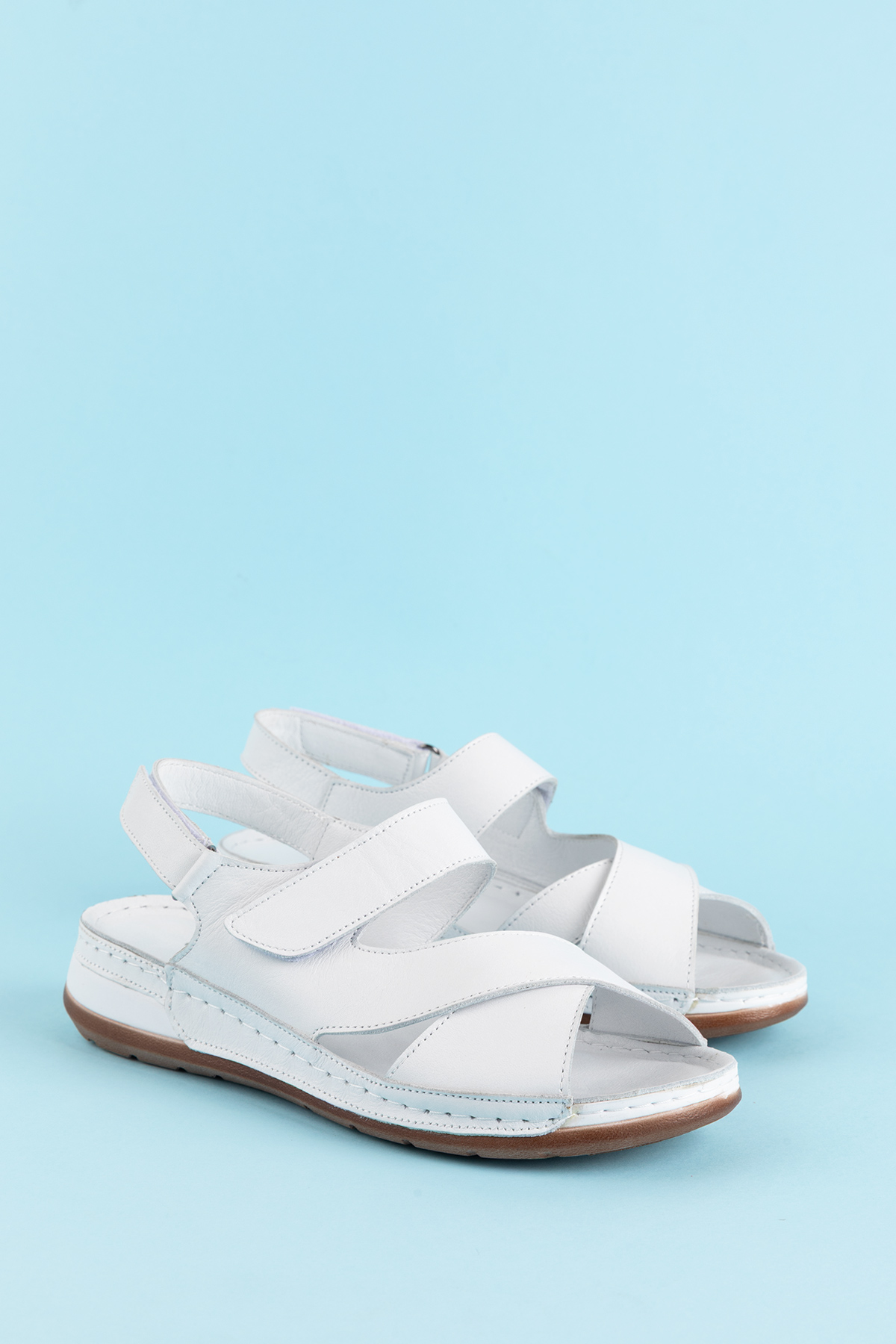 Gondol Kundura Taba Gondol Kundura Gondol Hakiki Kadın Deri Anatomik Taban Sandalet iz.4601