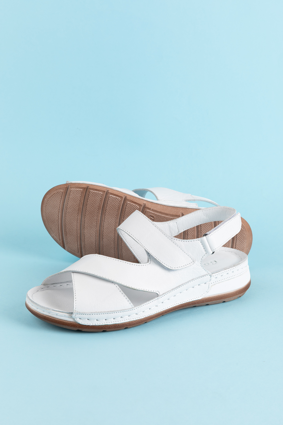 Gondol Kundura Taba Gondol Kundura Gondol Hakiki Kadın Deri Anatomik Taban Sandalet iz.4601