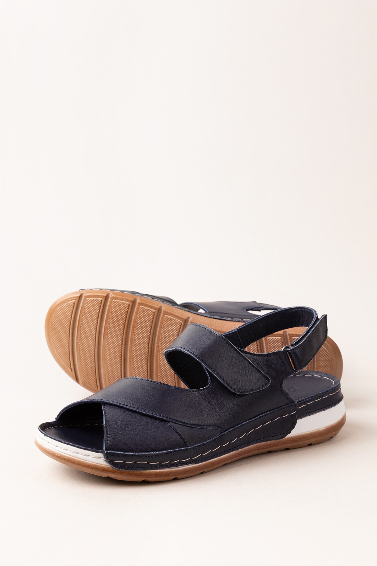 Gondol Kadın Hakiki Deri Anatomik Taban Sandalet iz.4601 - Görsel 4