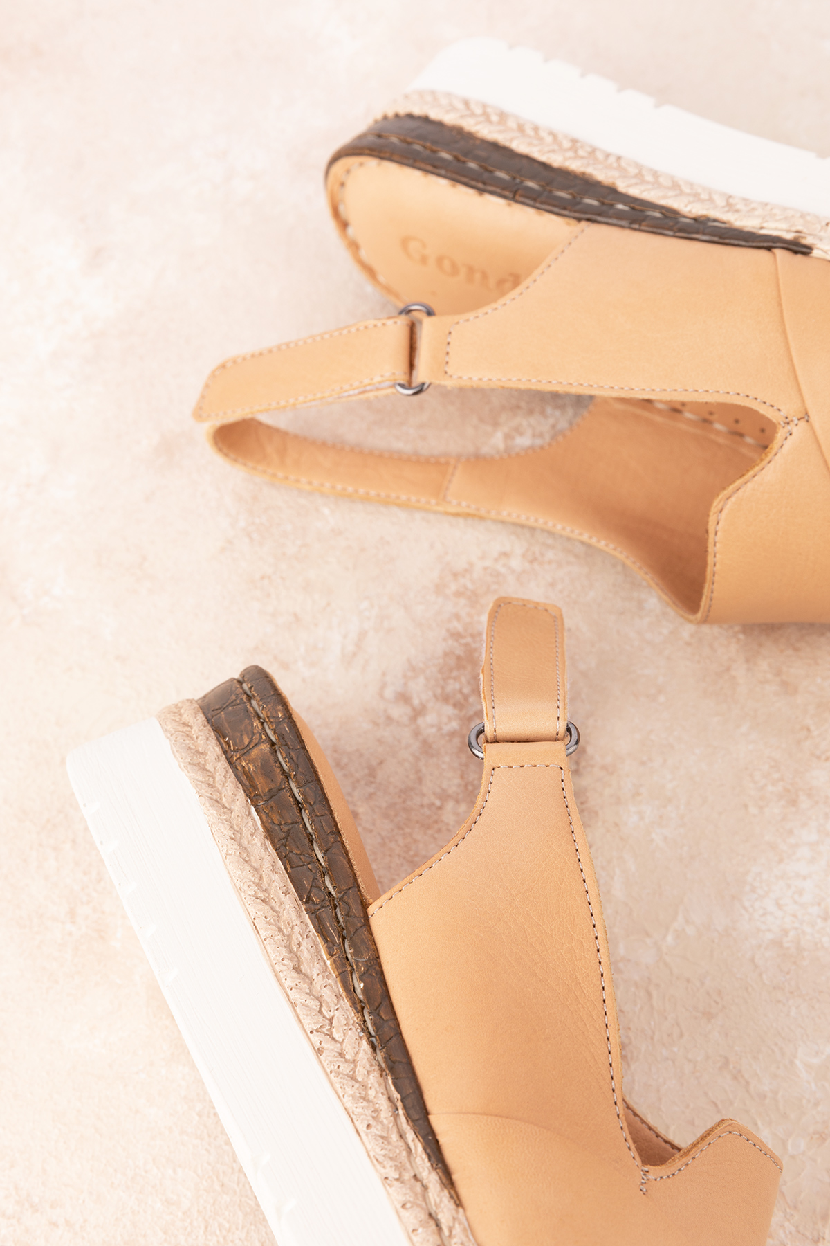 Gondol Hakiki Deri Anatomik Yumuşak Taban Sandalet ımk.1607 - Görsel 6