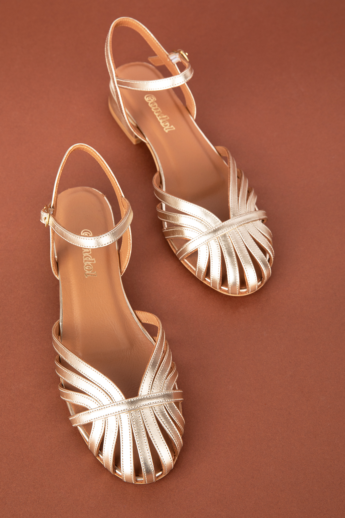 Gondol Kadın Hakiki Deri Şık Kısa Topuklu Sandalet ss.2025 - Görsel 2