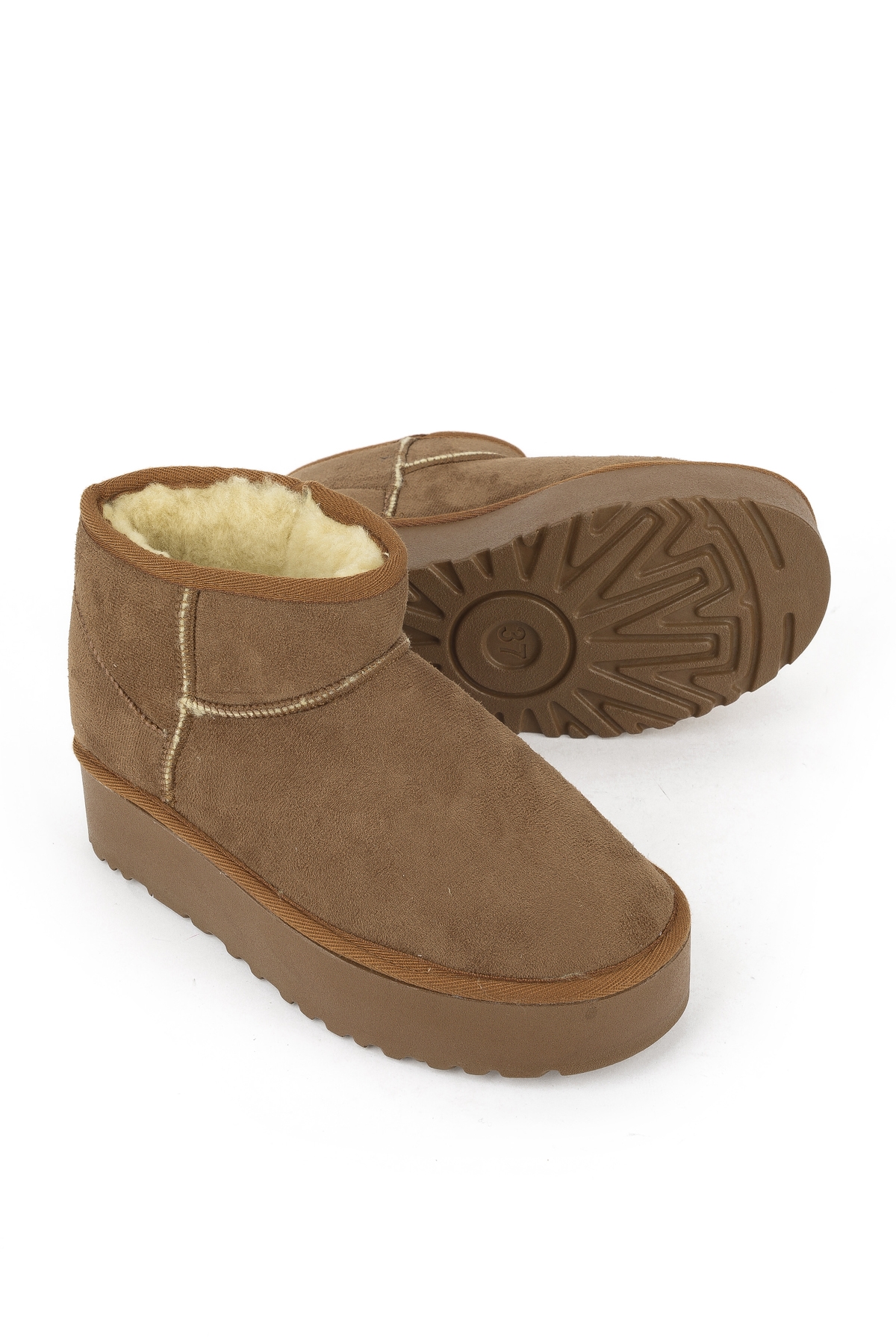 Suni Kürklü Kadın Bot 1531044Z1002 Taba - Görsel 5