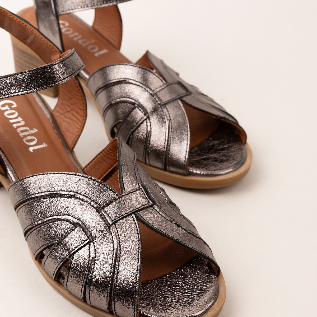 Gondol Kadın Hakiki Deri Orta Topuklu Günlük Şık Sandalet anl.3363 - Görsel 4