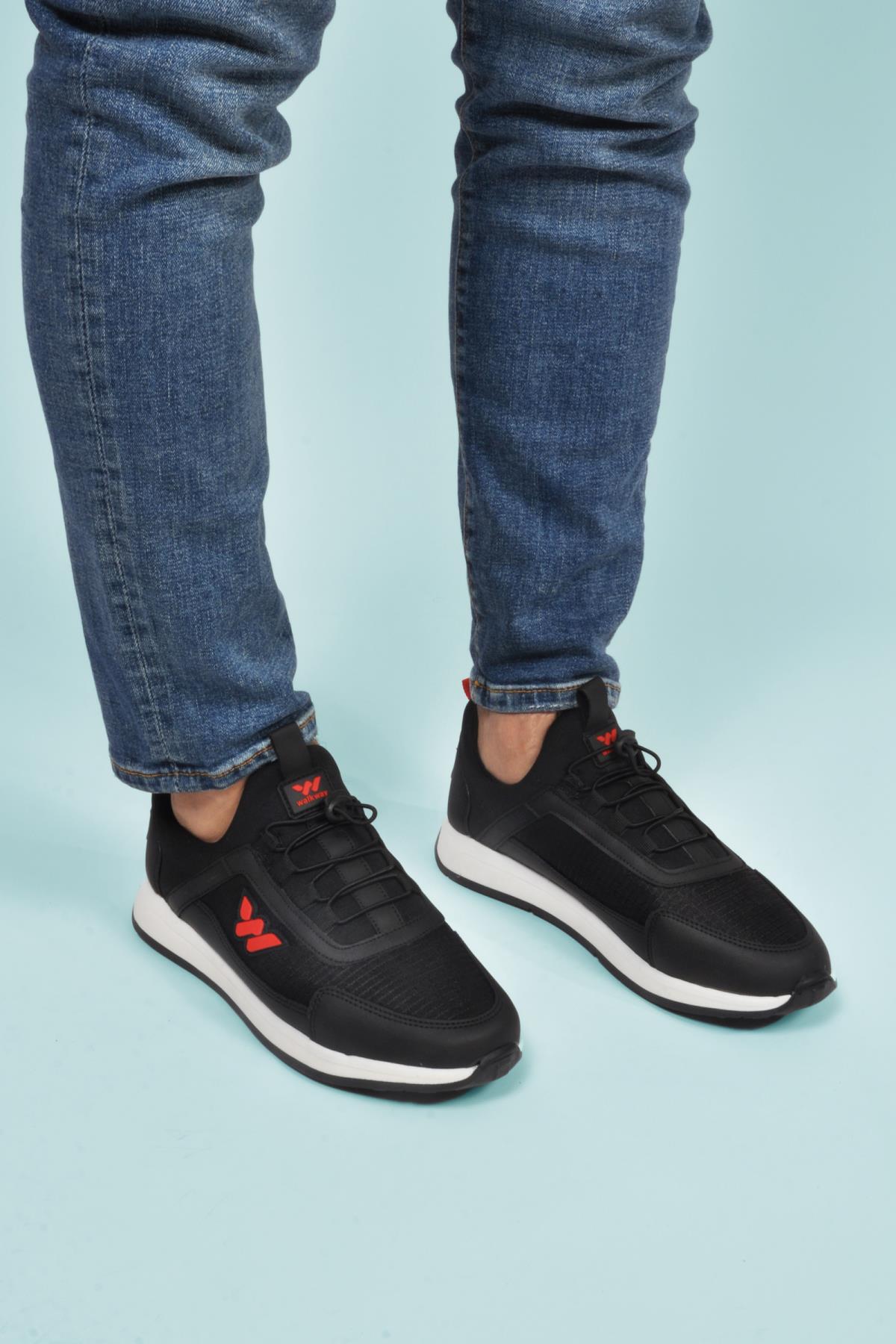 Apollo 166 M Siyah-Kırmızı Fileli Hafif Erkek Spor Ayakkabı - Görsel 4
