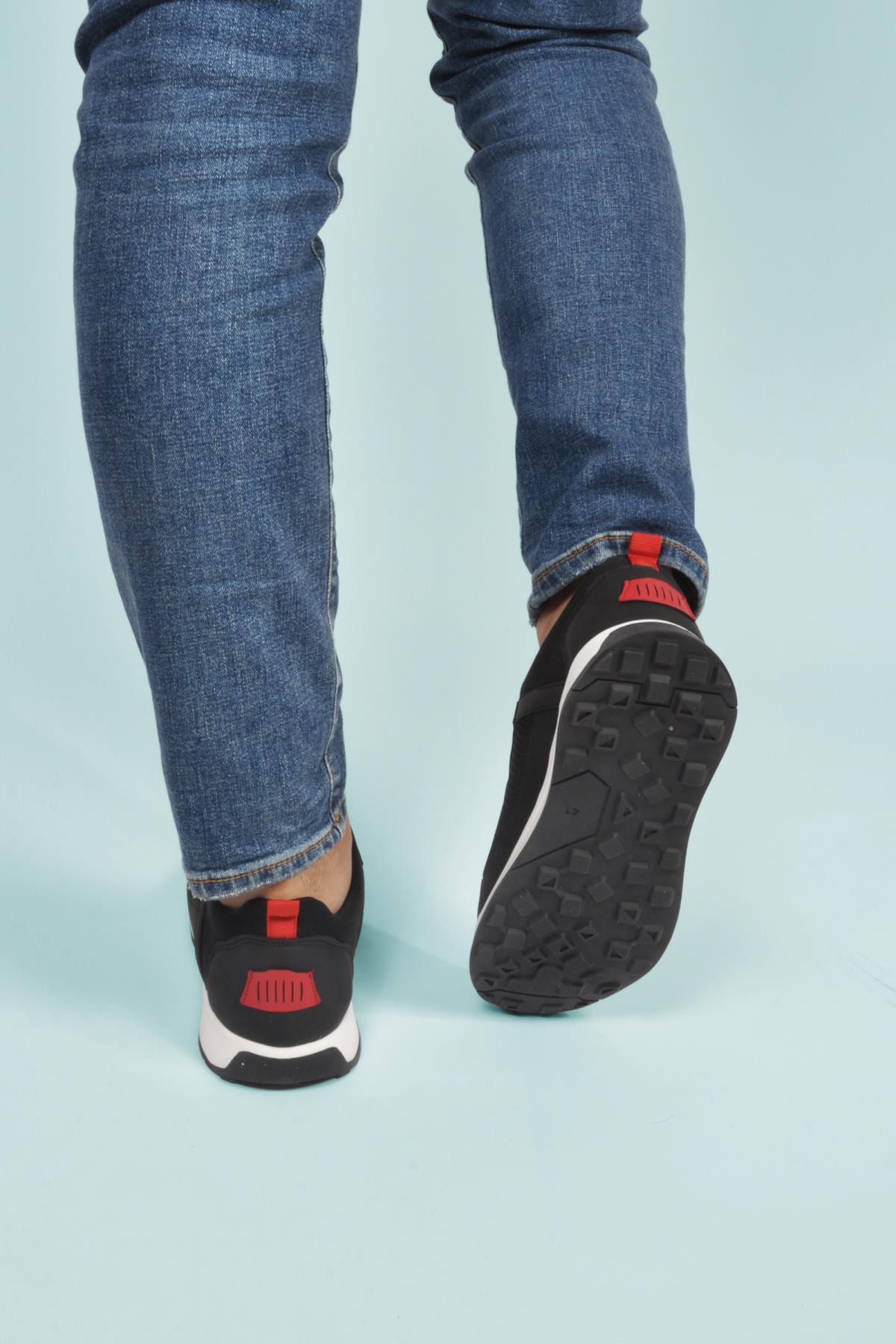 Apollo 166 M Siyah-Kırmızı Fileli Hafif Erkek Spor Ayakkabı - Görsel 6