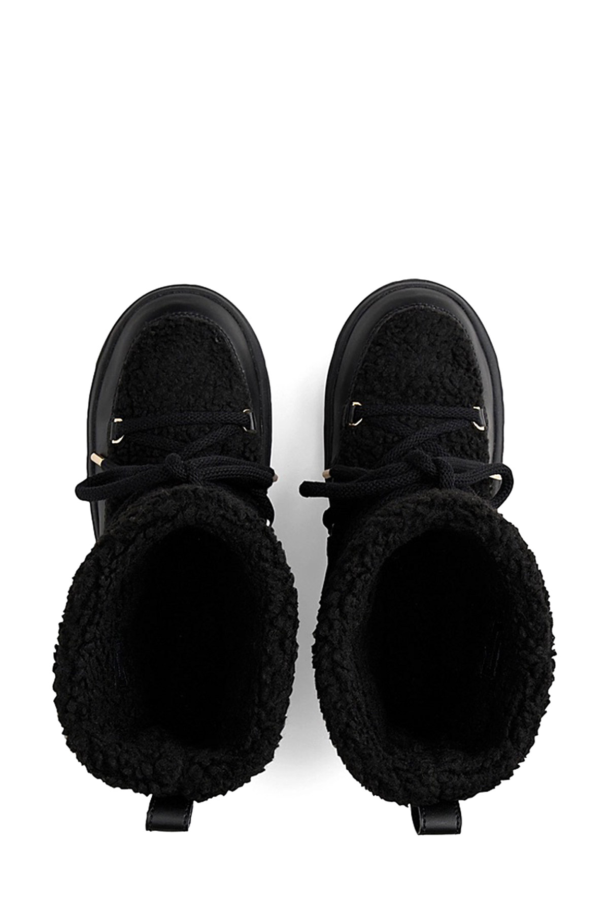 Tommy Hilfiger FAUX SHEARLING SNOWBOOT Siyah Kadın Kar Botu - Görsel 5