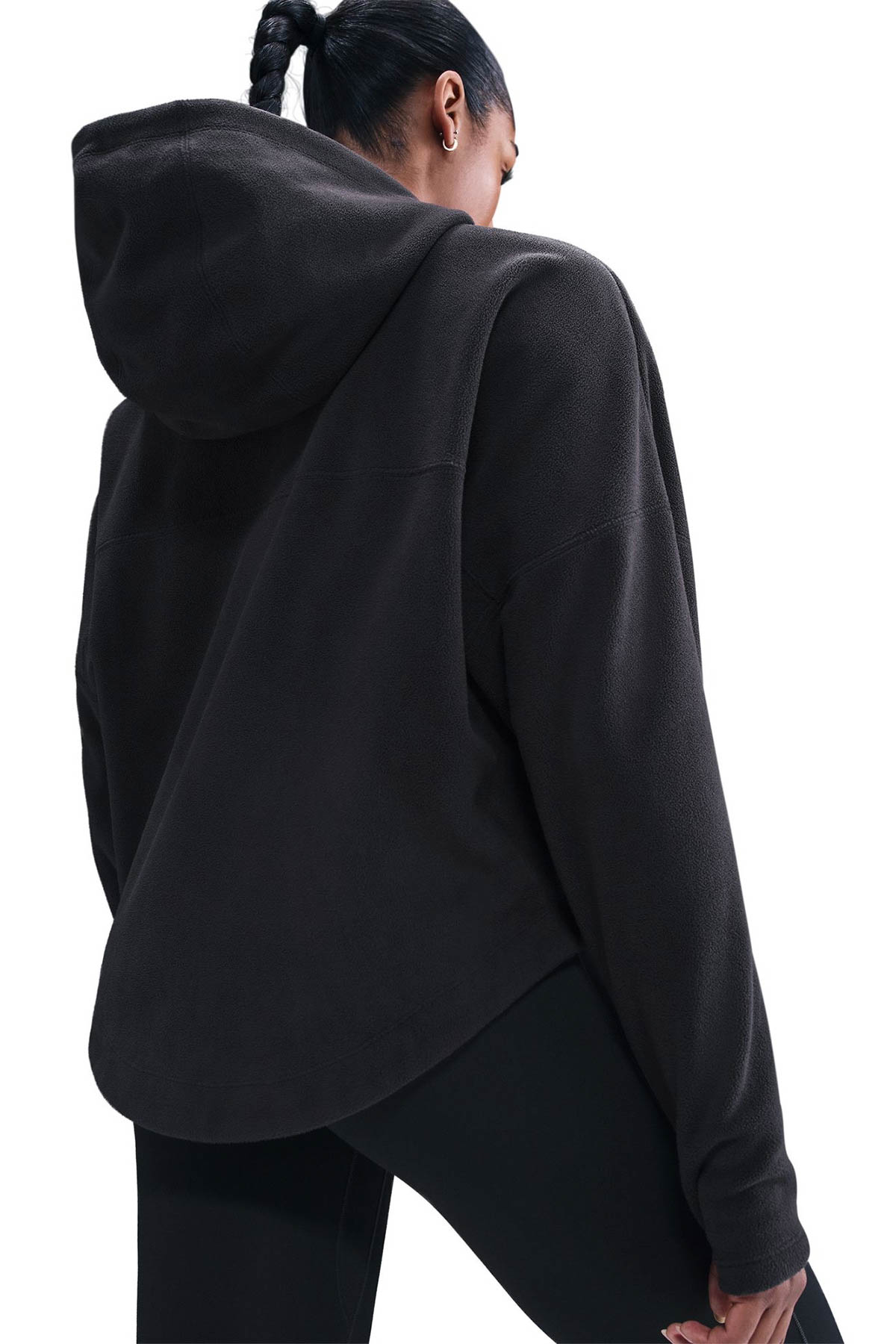 W NK ONE TF FZ TOP POLAR Siyah Kadın Fermuarlı Sweatshirt