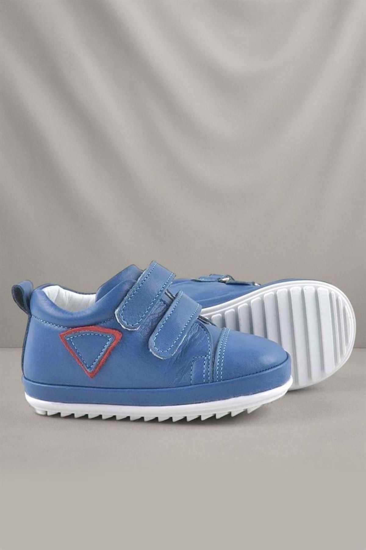 Scrat Hakiki Deri Mavi İlk Adım Ayakkabısı - Görsel 2