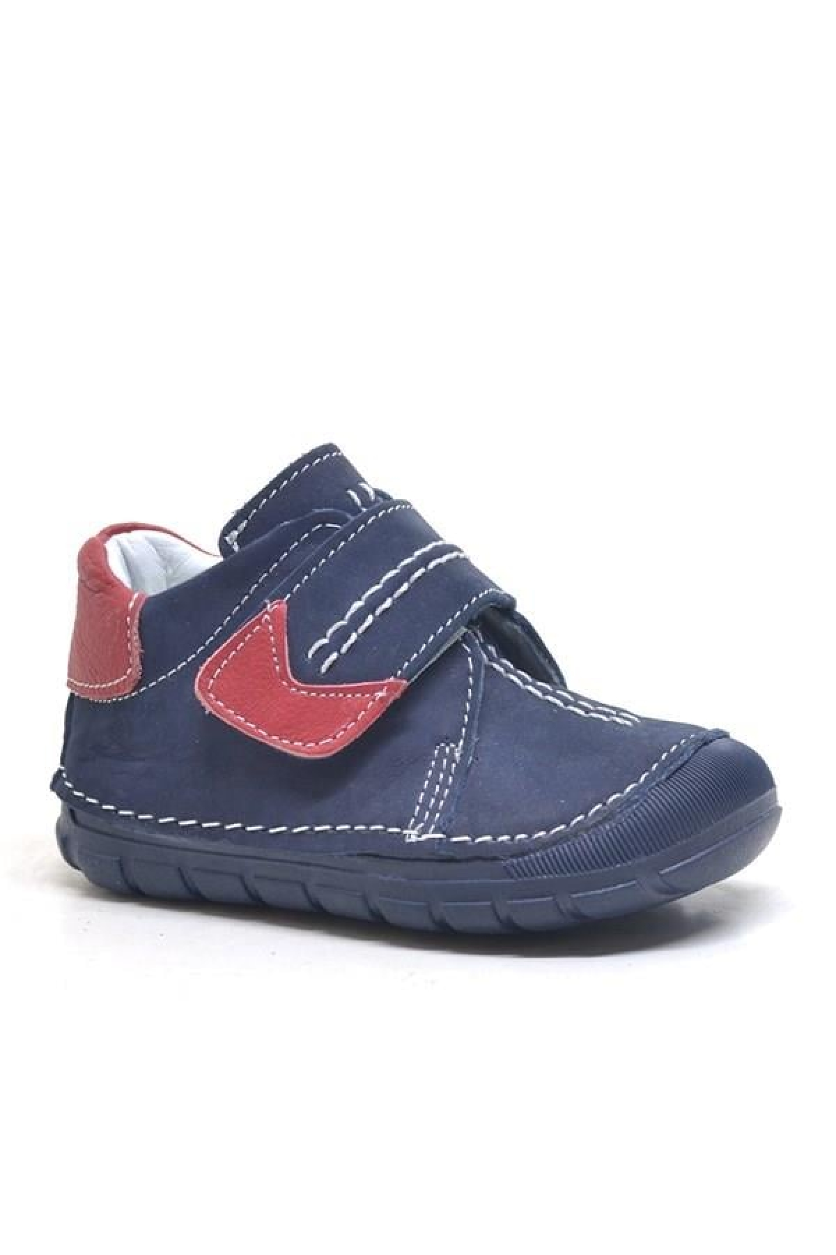 Hakiki Deri Lacivert Cırtlı Mevsimlik Erkek Bebek Ayakkabı - Görsel 9