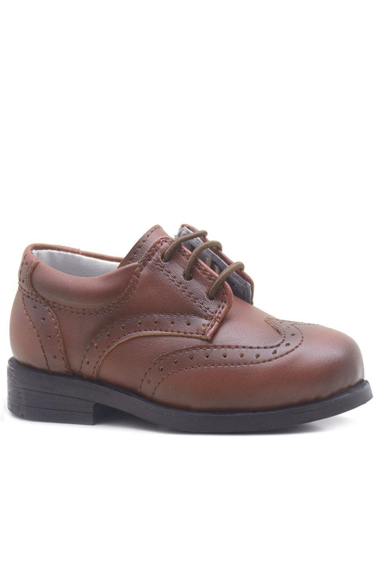 Titan Kahverengi Bağcıklı Klasik Erkek Bebek Ayakkabı - Görsel 2