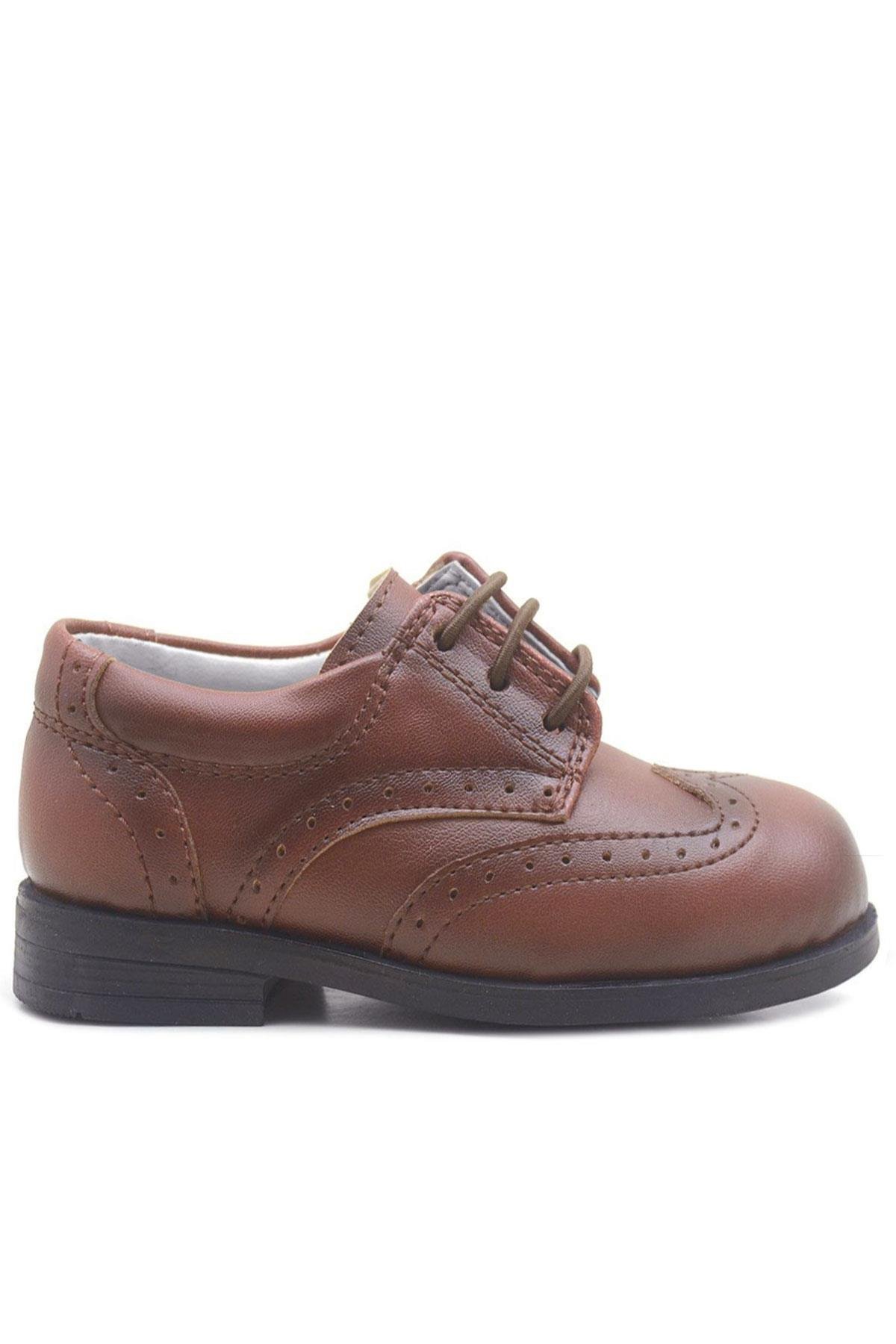 Titan Kahverengi Bağcıklı Klasik Erkek Bebek Ayakkabı - Görsel 3