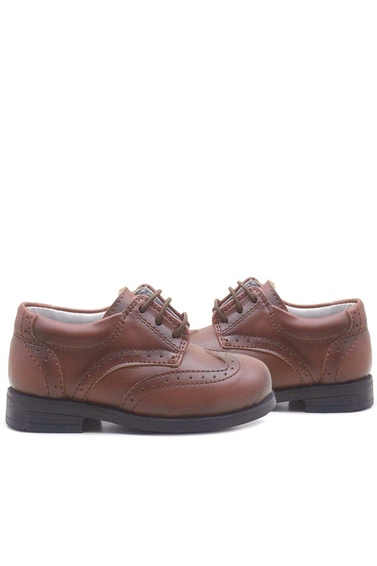 Titan Kahverengi Bağcıklı Klasik Erkek Bebek Ayakkabı - Görsel 8