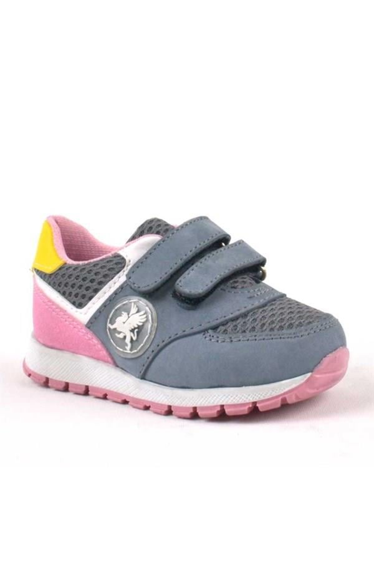 Hakiki Deri Gri Cırtlı Kız Bebek Spor Ayakkabı - Görsel 9