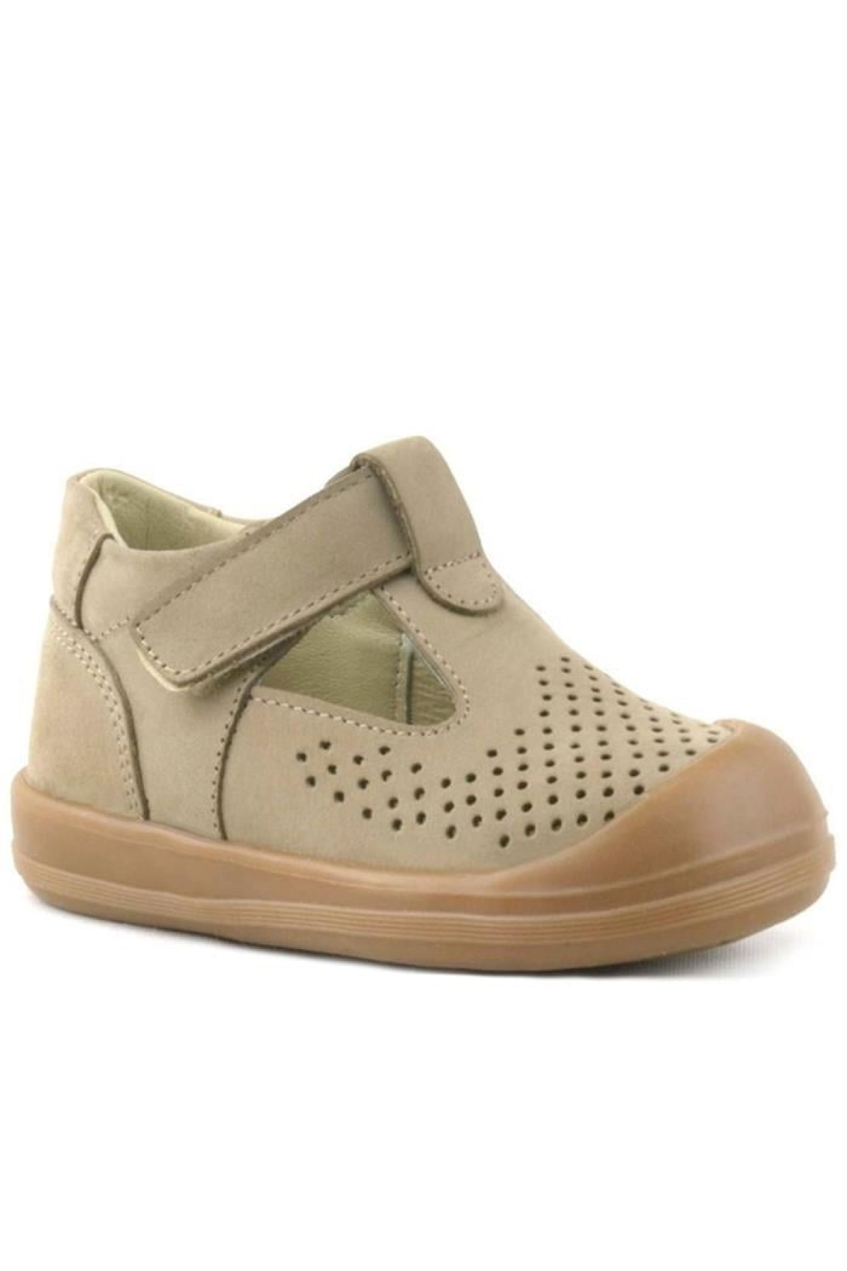 Shaun Hakiki Deri Vizon Cırtlı Anatomik Bebek Sandalet - Görsel 3