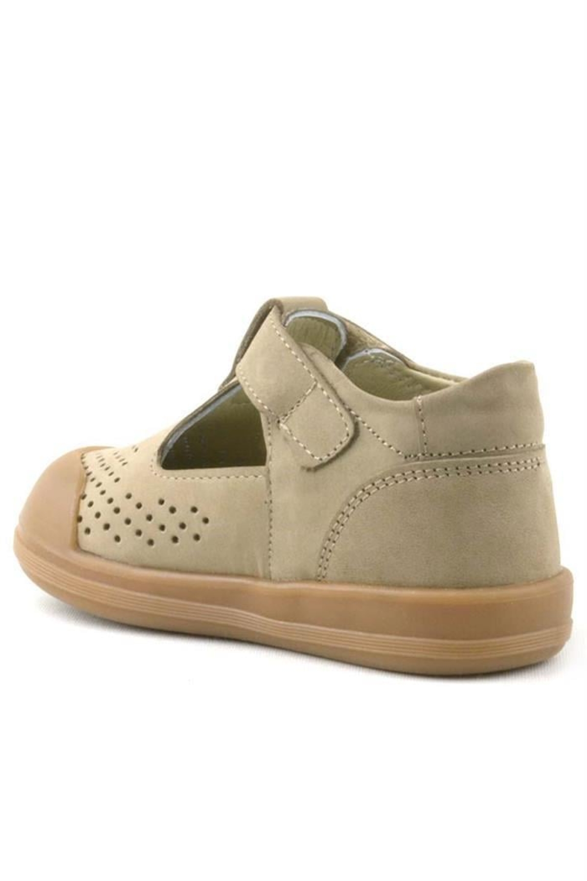 Shaun Hakiki Deri Vizon Cırtlı Anatomik Bebek Sandalet - Görsel 5