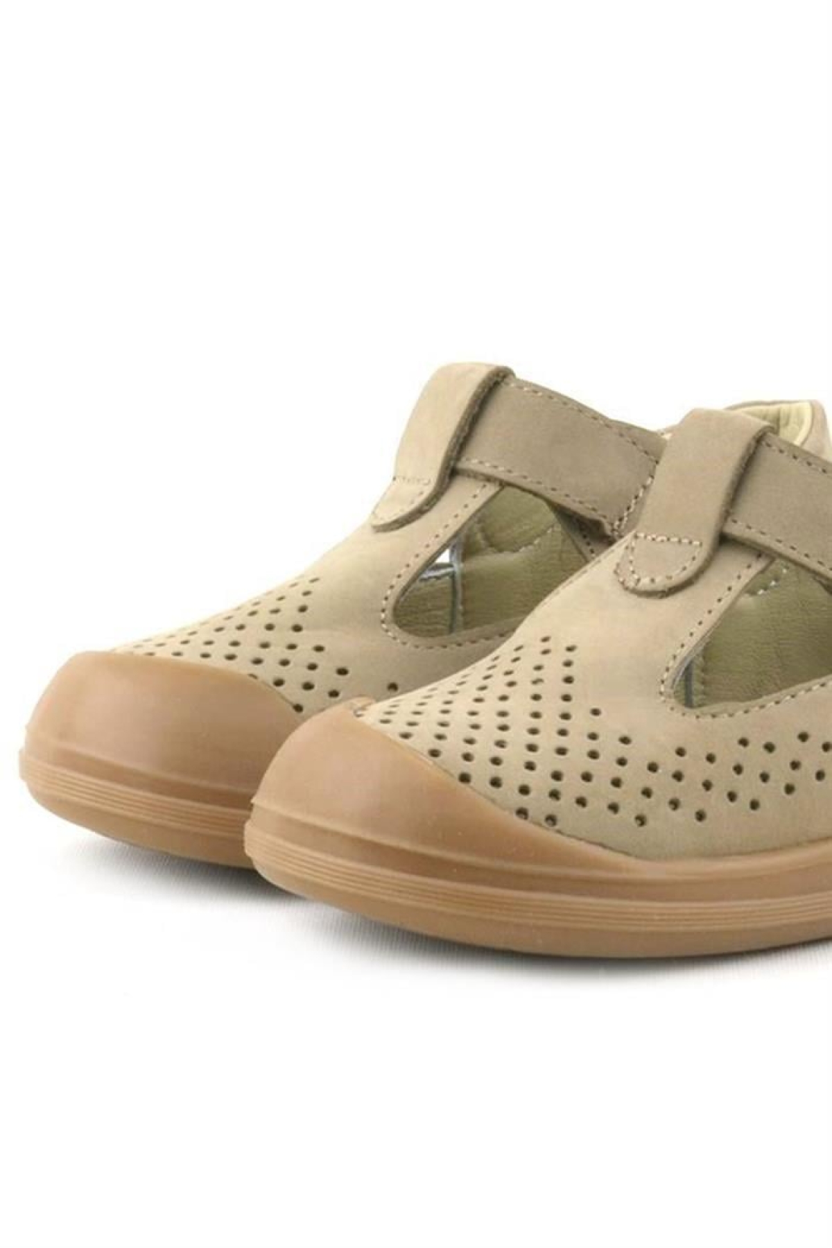 Shaun Hakiki Deri Vizon Cırtlı Anatomik Bebek Sandalet - Görsel 9