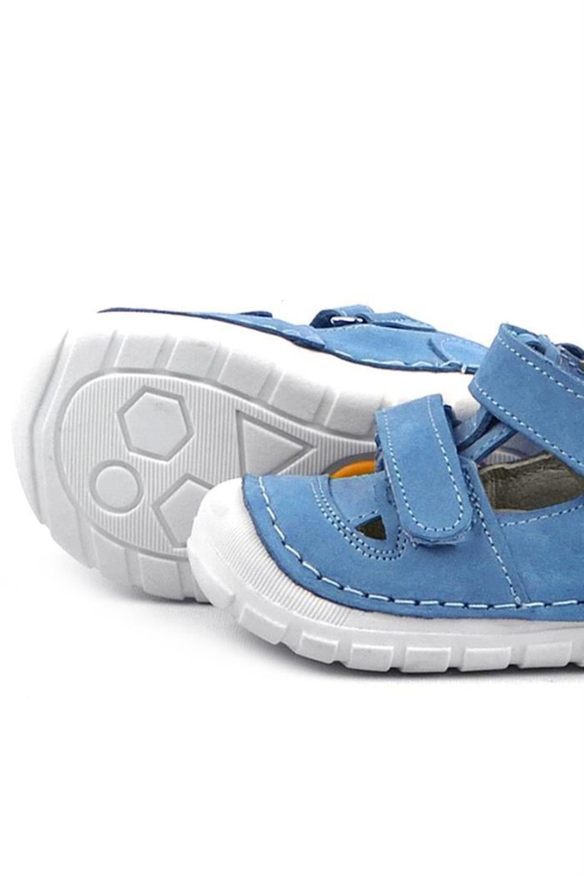 Ruby Hakiki Deri Mavi Yazlık İlk Adım Ayakkabısı - Görsel 7