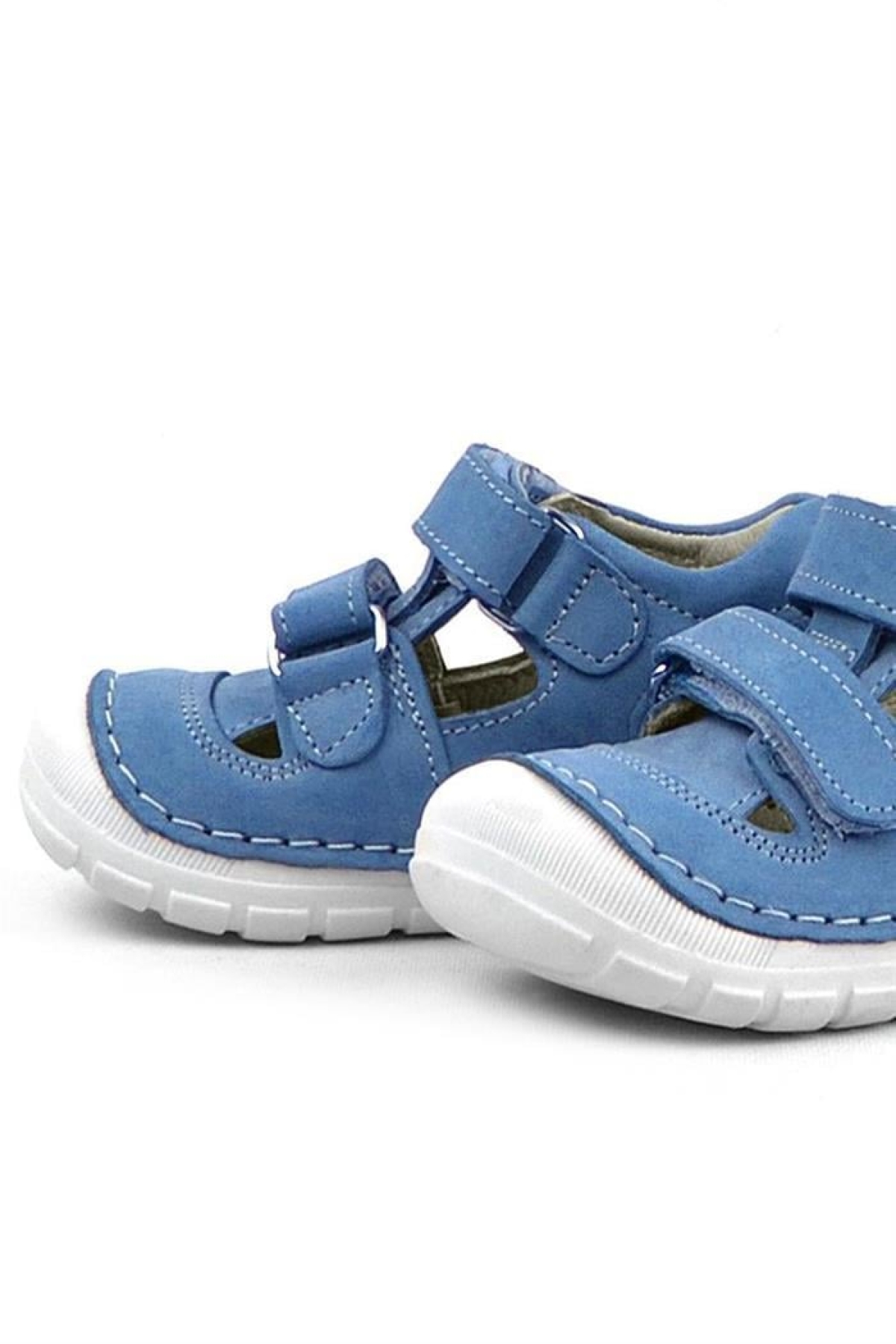 Ruby Hakiki Deri Mavi Yazlık İlk Adım Ayakkabısı - Görsel 8