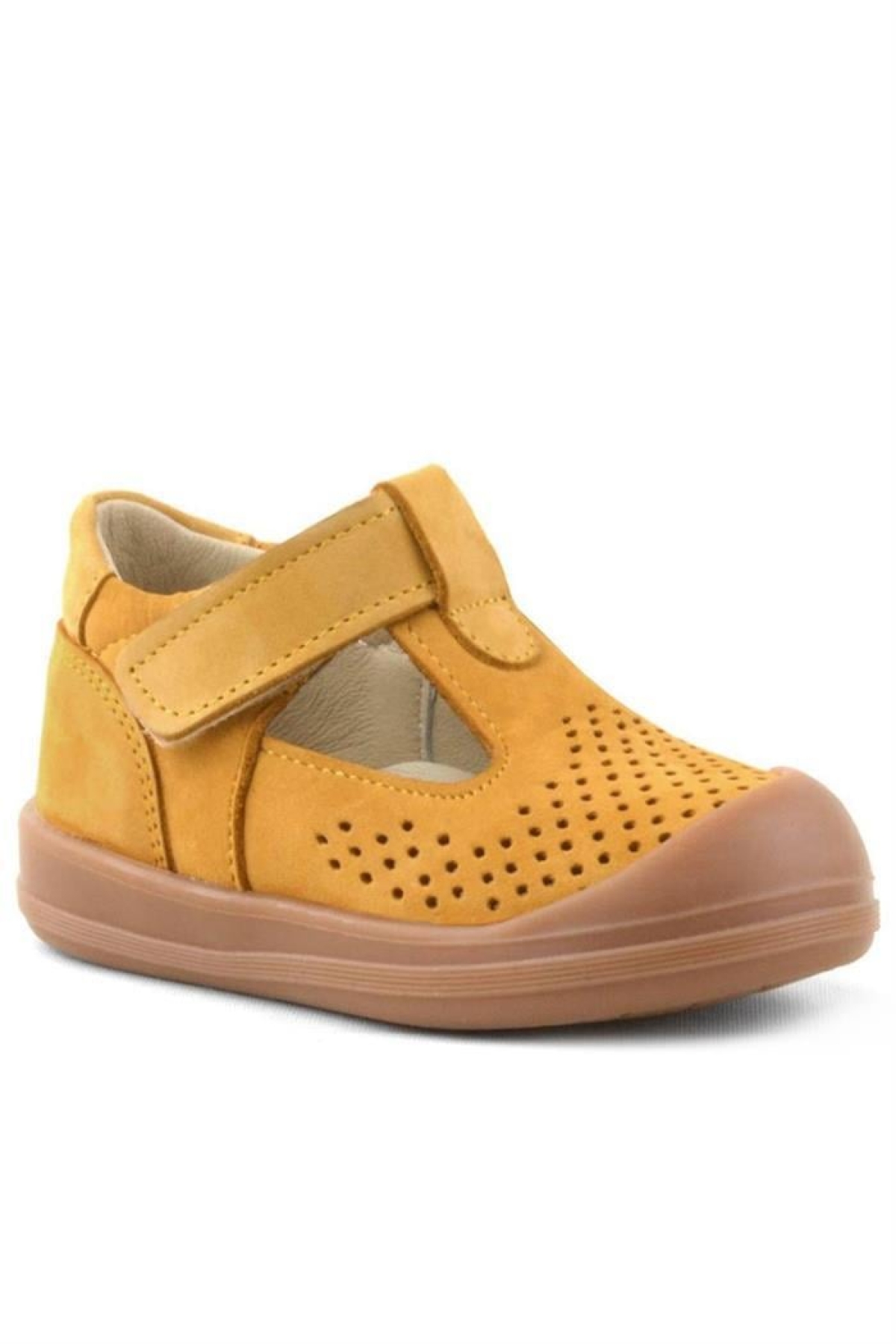 Shaun Hakiki Deri Taba Cırtlı Anatomik Bebek Sandalet - Görsel 2
