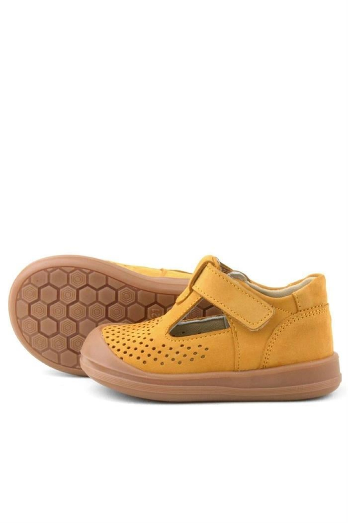 Shaun Hakiki Deri Taba Cırtlı Anatomik Bebek Sandalet - Görsel 7