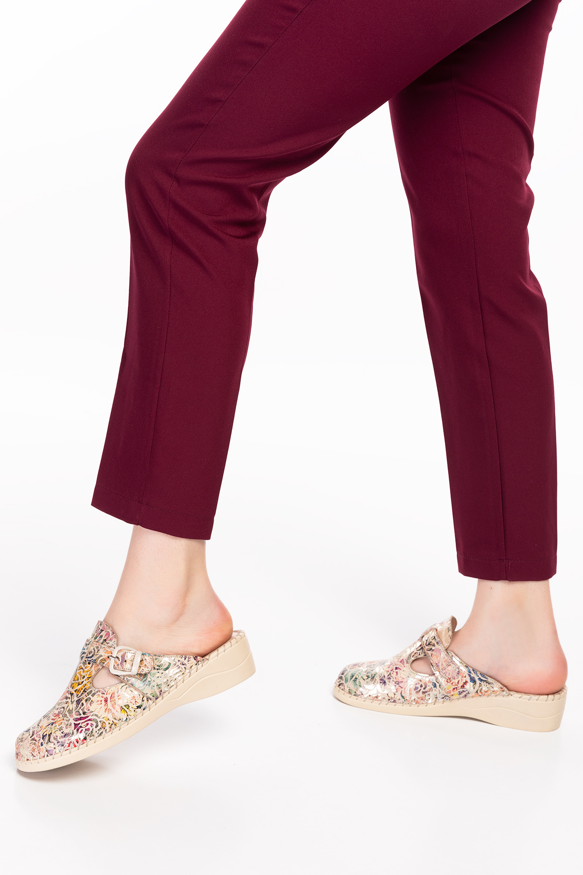 Gondol Kadın Hakiki Deri Ortopedik Sabo Terlik yprk.707 - Görsel 6