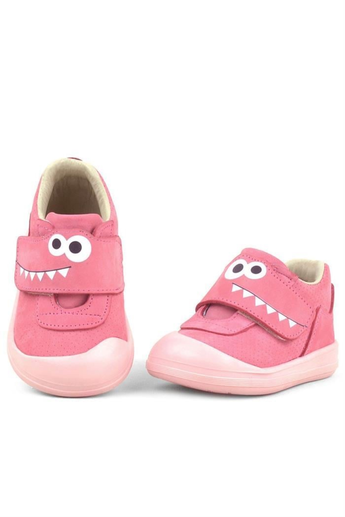 Dino Hakiki Deri Pembe Yüksek Bilekli Bebek Ayakkabı - Görsel 5