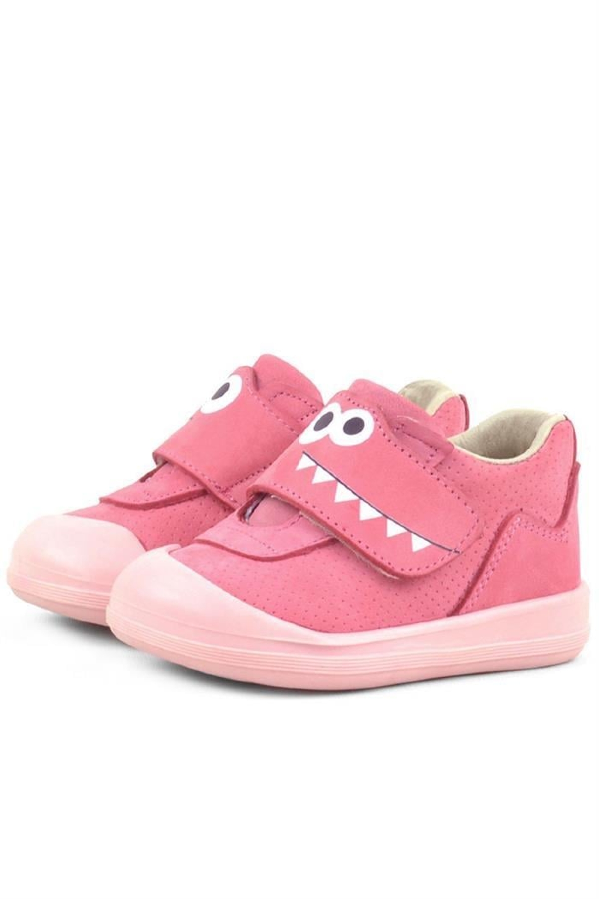 Dino Hakiki Deri Pembe Yüksek Bilekli Bebek Ayakkabı - Görsel 6