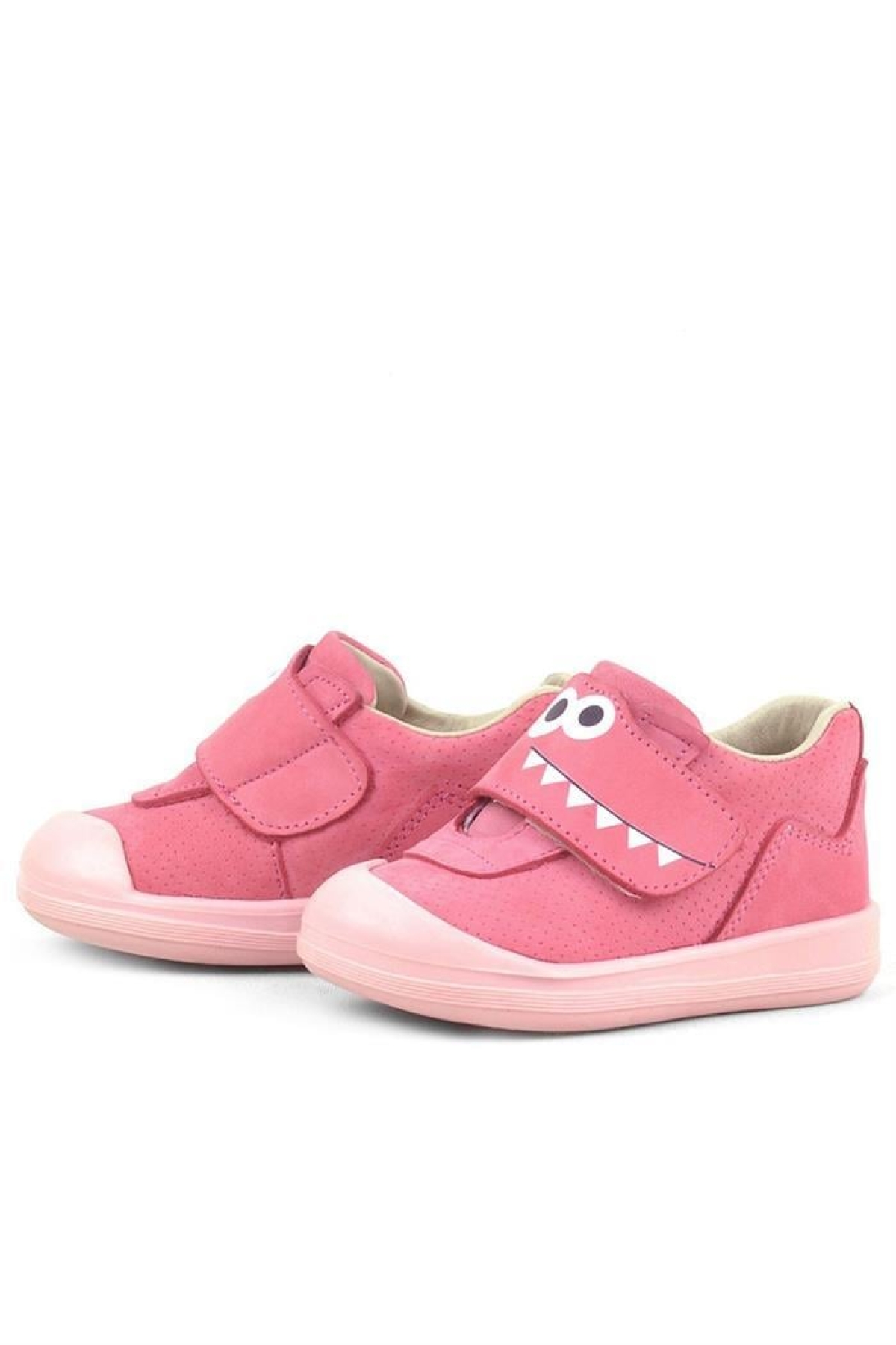 Dino Hakiki Deri Pembe Yüksek Bilekli Bebek Ayakkabı - Görsel 7