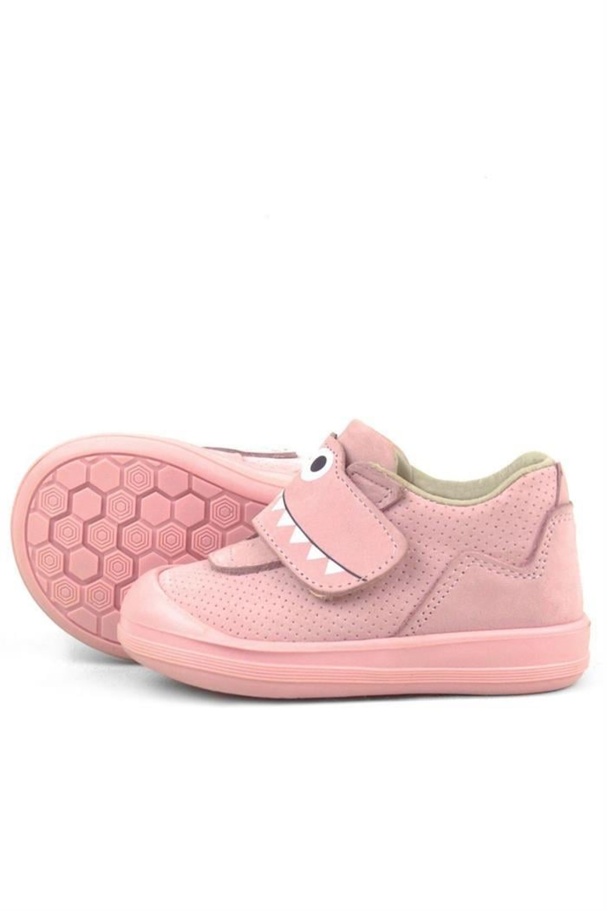 Dino Hakiki Deri Pudra Yüksek Bilekli Bebek Ayakkabı - Görsel 8