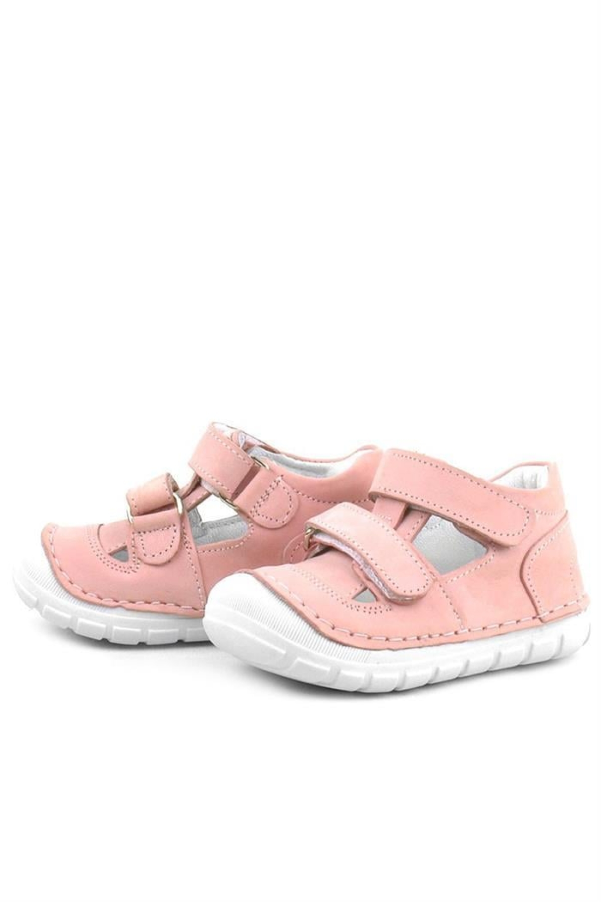 Ruby Hakiki Deri Pembe Yazlık İlk Adım Ayakkabısı - Görsel 5