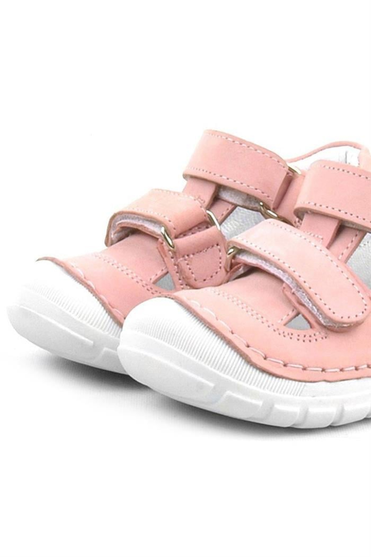 Ruby Hakiki Deri Pembe Yazlık İlk Adım Ayakkabısı - Görsel 7