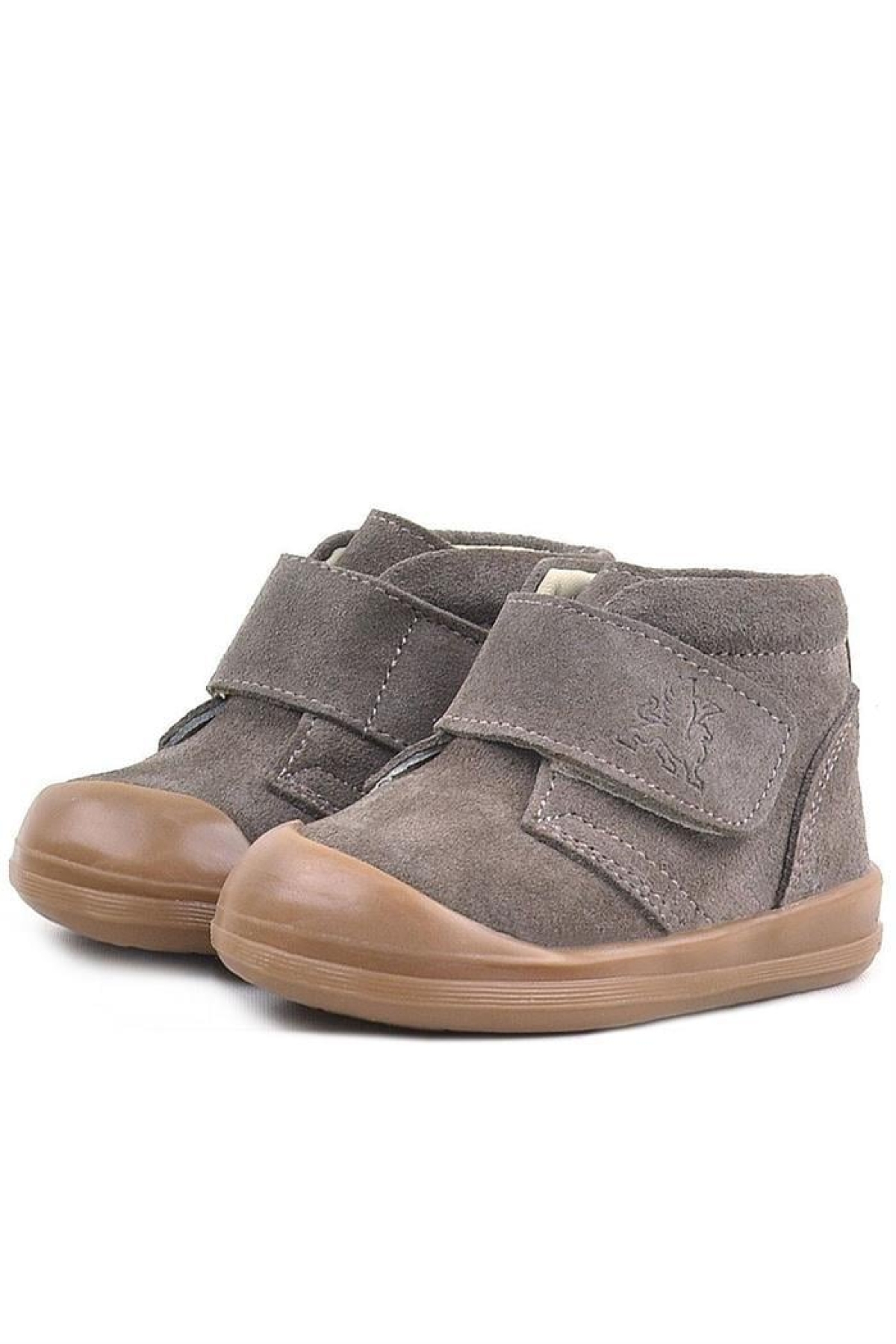 Yoohoo Hakiki Deri Kum Rengi Cırtlı Unisex Bebek Bot - Görsel 5