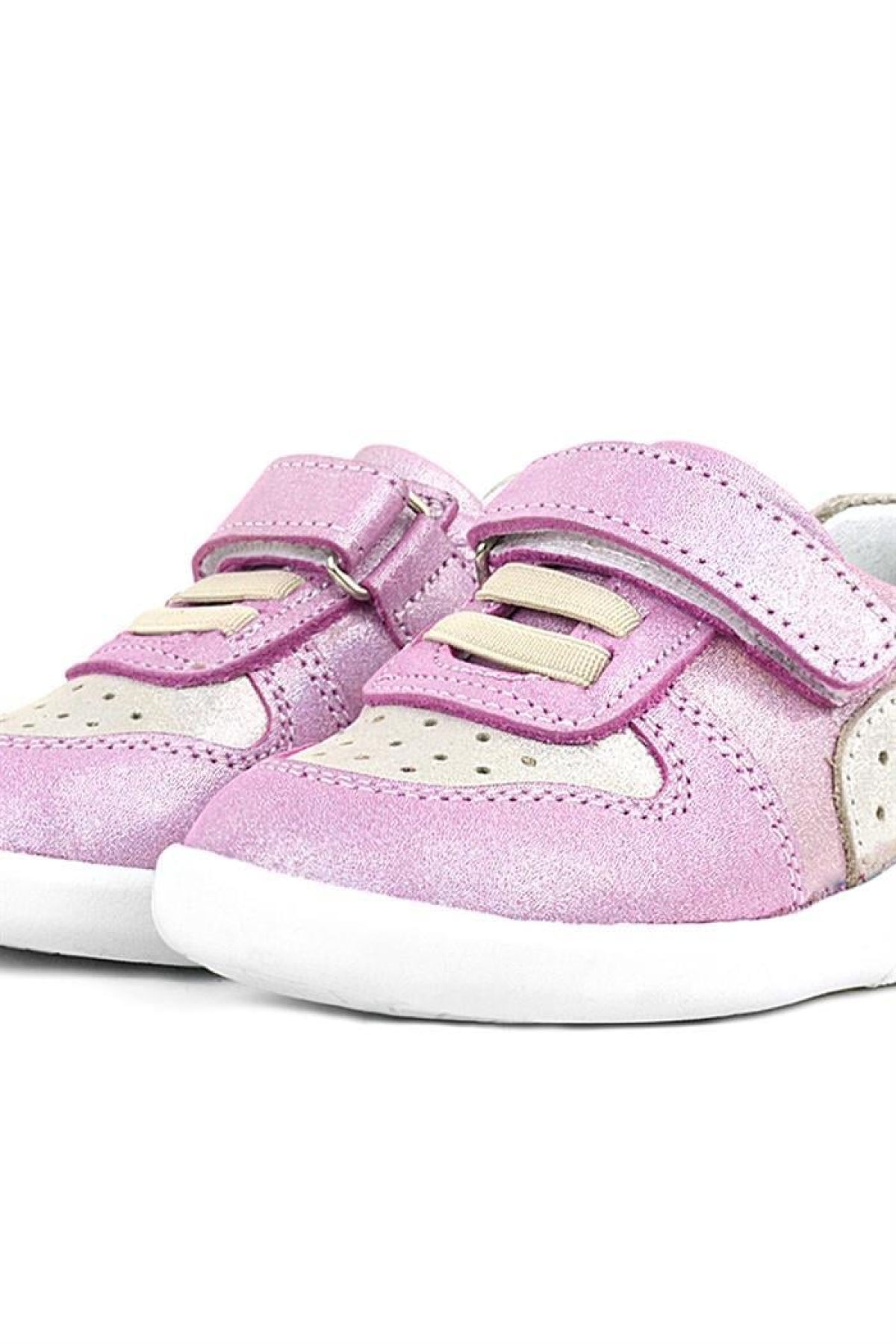 Hakiki Deri Anatomik Pembe Simli Bebek Spor Ayakkabı - Görsel 8