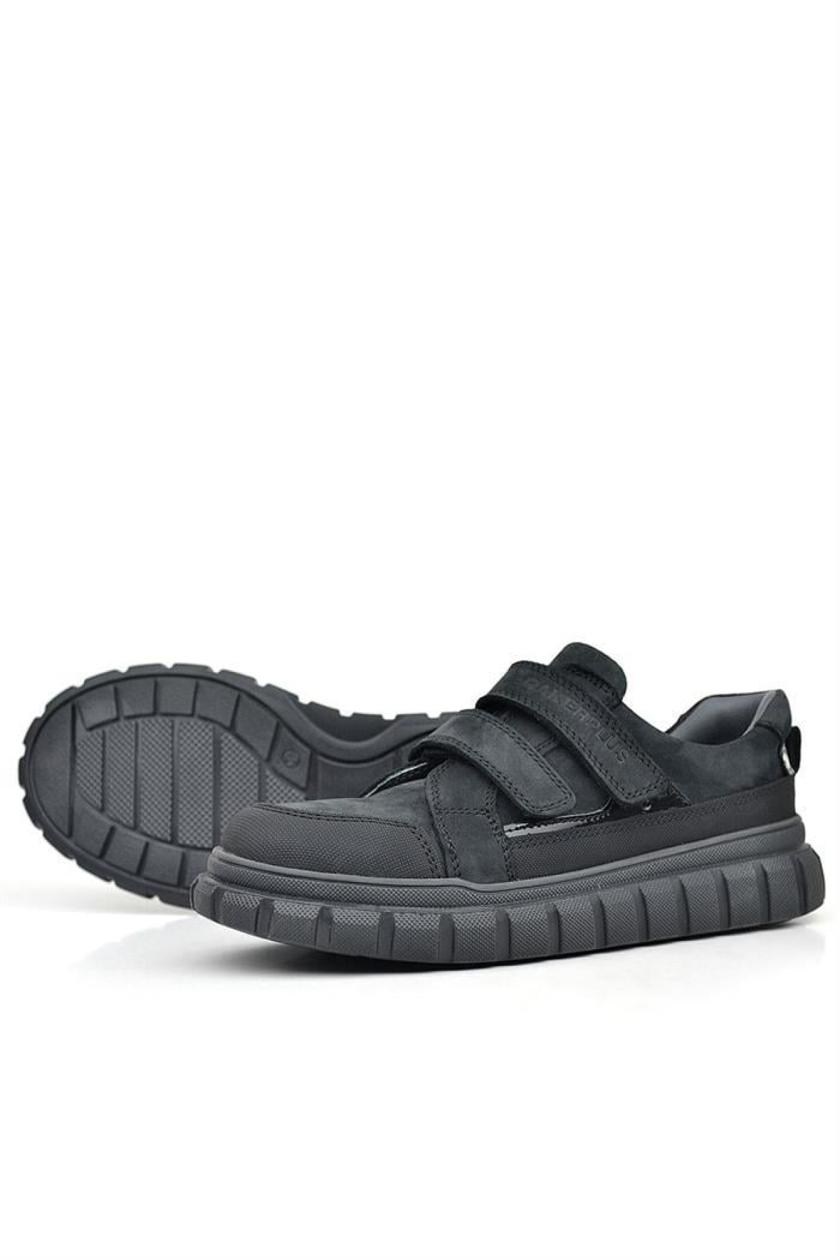 Hakiki Deri Siyah Nubuk Cırtlı Günlük Spor Çocuk Okul Ayakkabı - Görsel 7