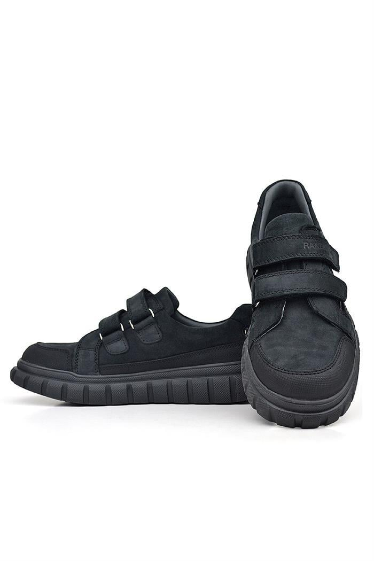 Hakiki Deri Siyah Nubuk Cırtlı Günlük Spor Çocuk Okul Ayakkabı - Görsel 8
