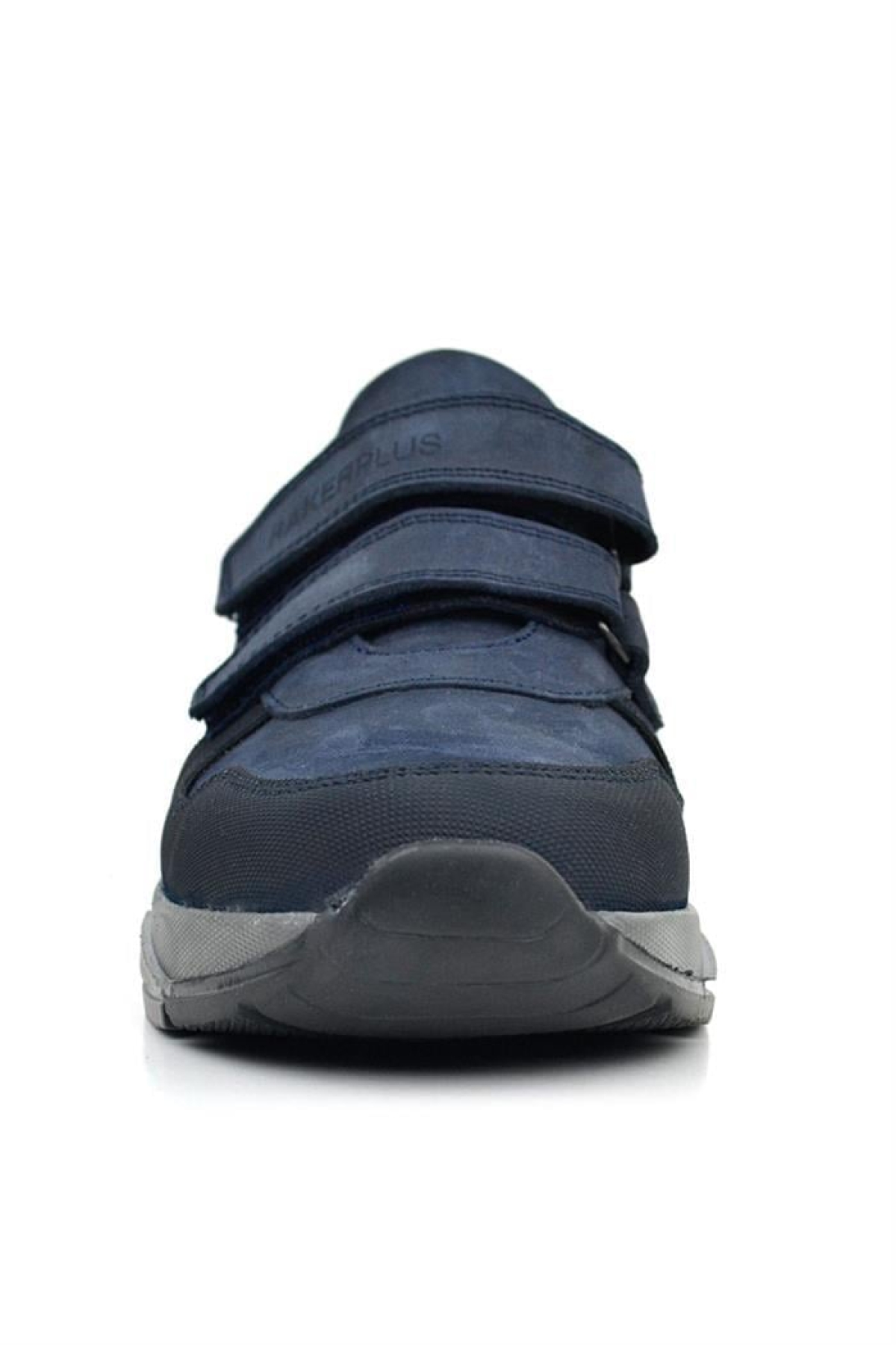 Hakiki Deri Lacivert Cırtlı Gri Tabanlı Çocuk Sneakers Spor Ayakkabı - Görsel 4