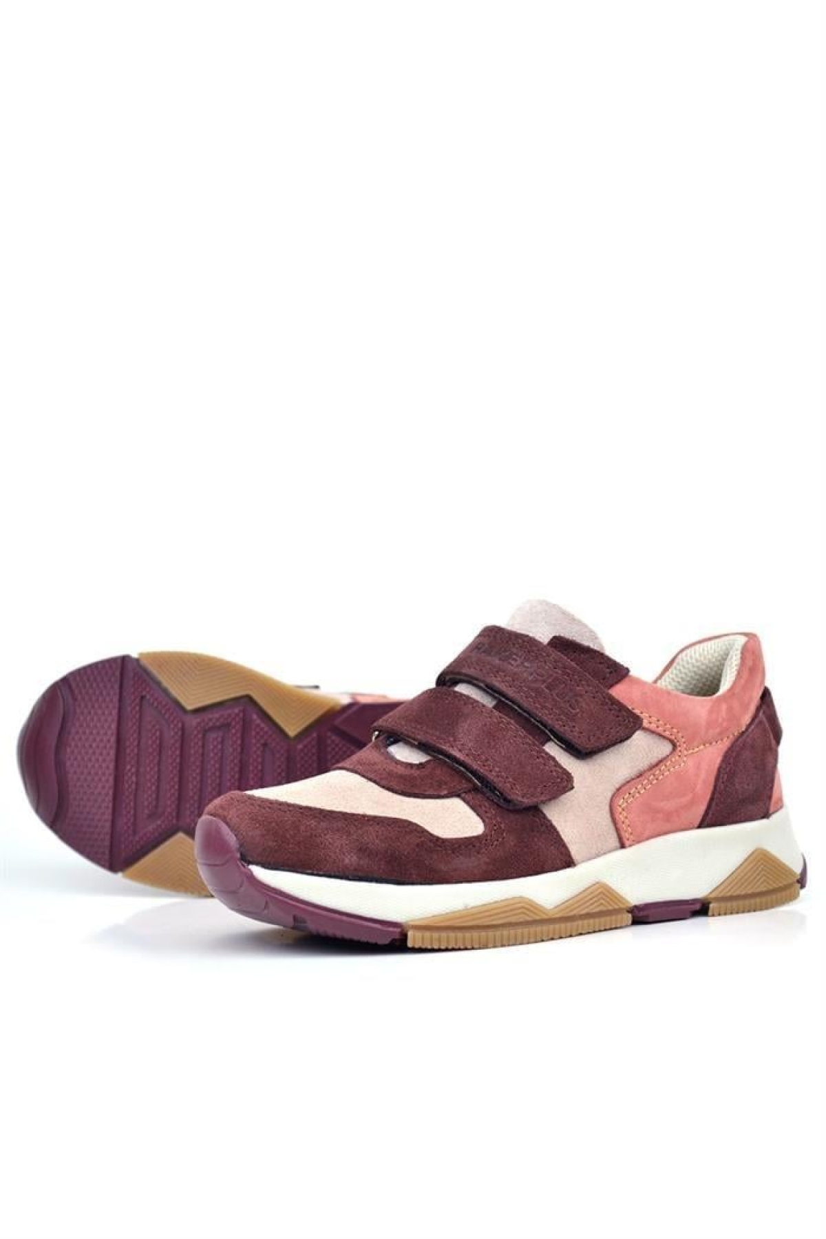 Hakiki Deri Pudra Bordo Çocuk Sneakers Spor Ayakkabı - Görsel 6