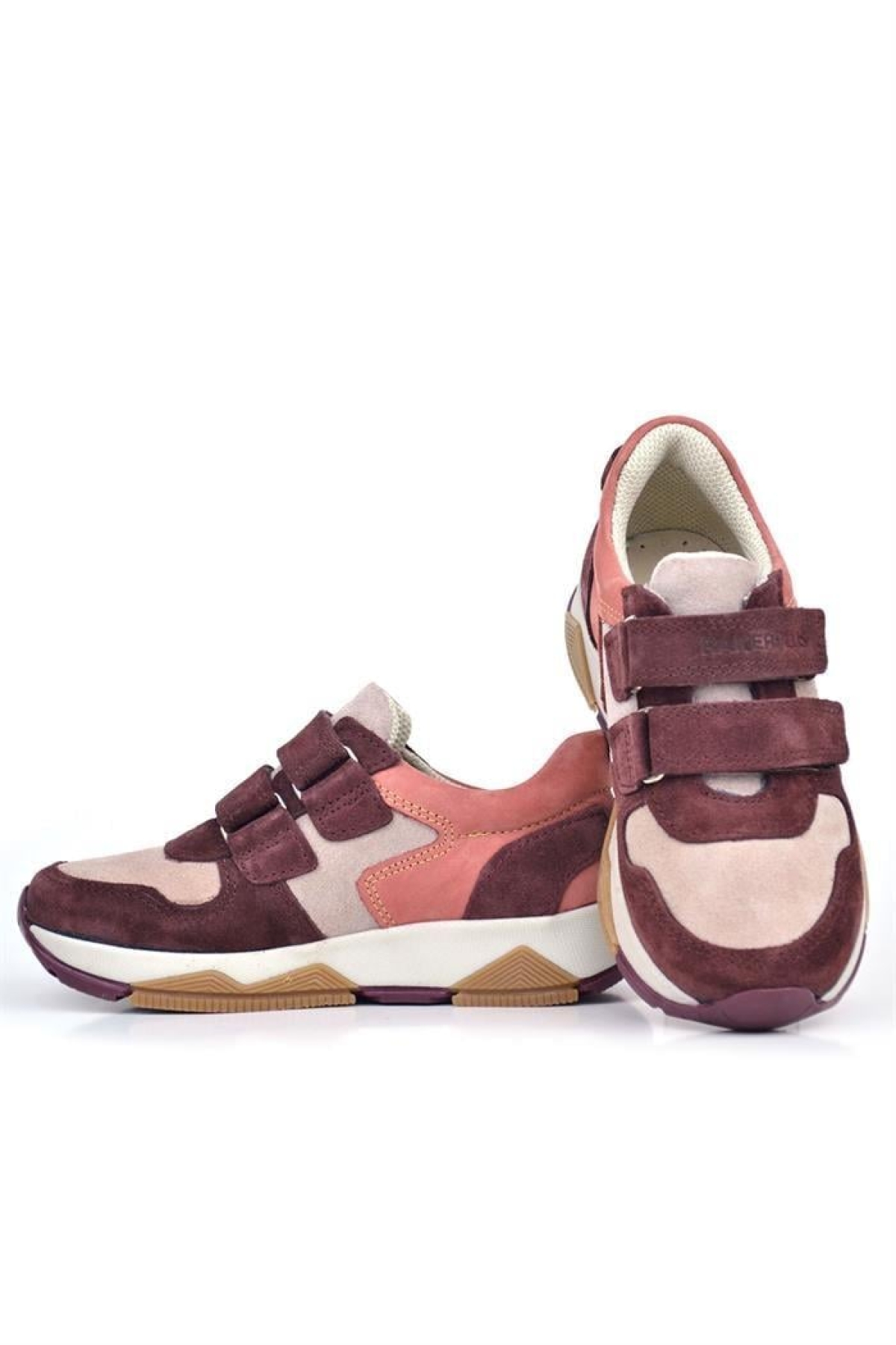 Hakiki Deri Pudra Bordo Çocuk Sneakers Spor Ayakkabı - Görsel 13