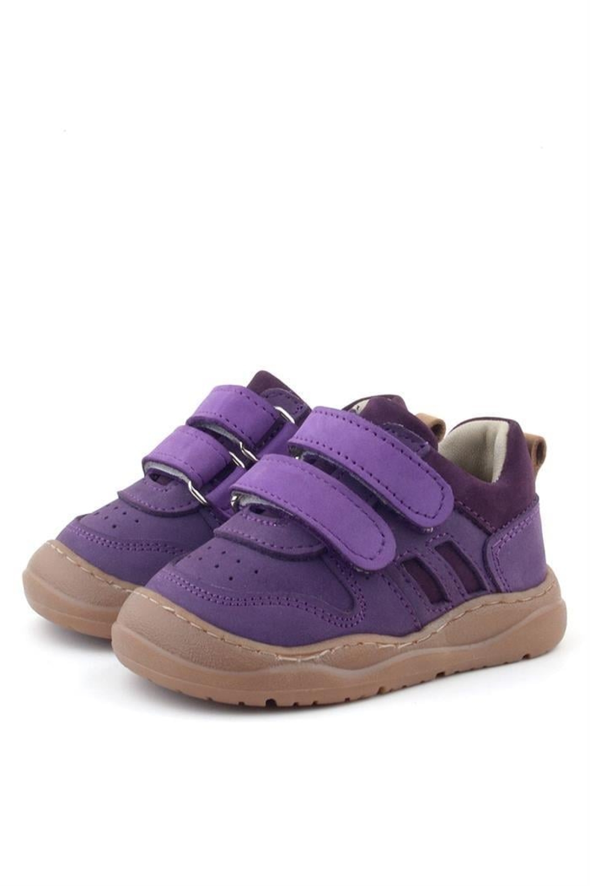 Schaggy Hakiki Deri Mor Kız Bebek Spor Ayakkabı - Görsel 6