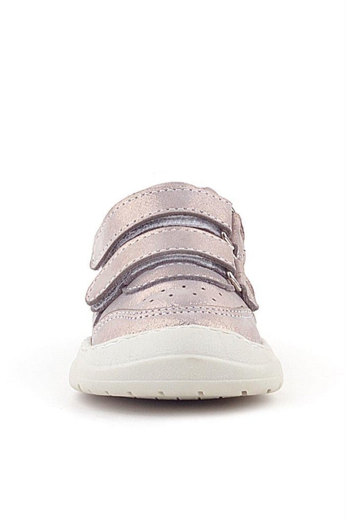 Schaggy Hakiki Deri Parlak Pudra Mor Bebek Spor Ayakkabı - Görsel 5