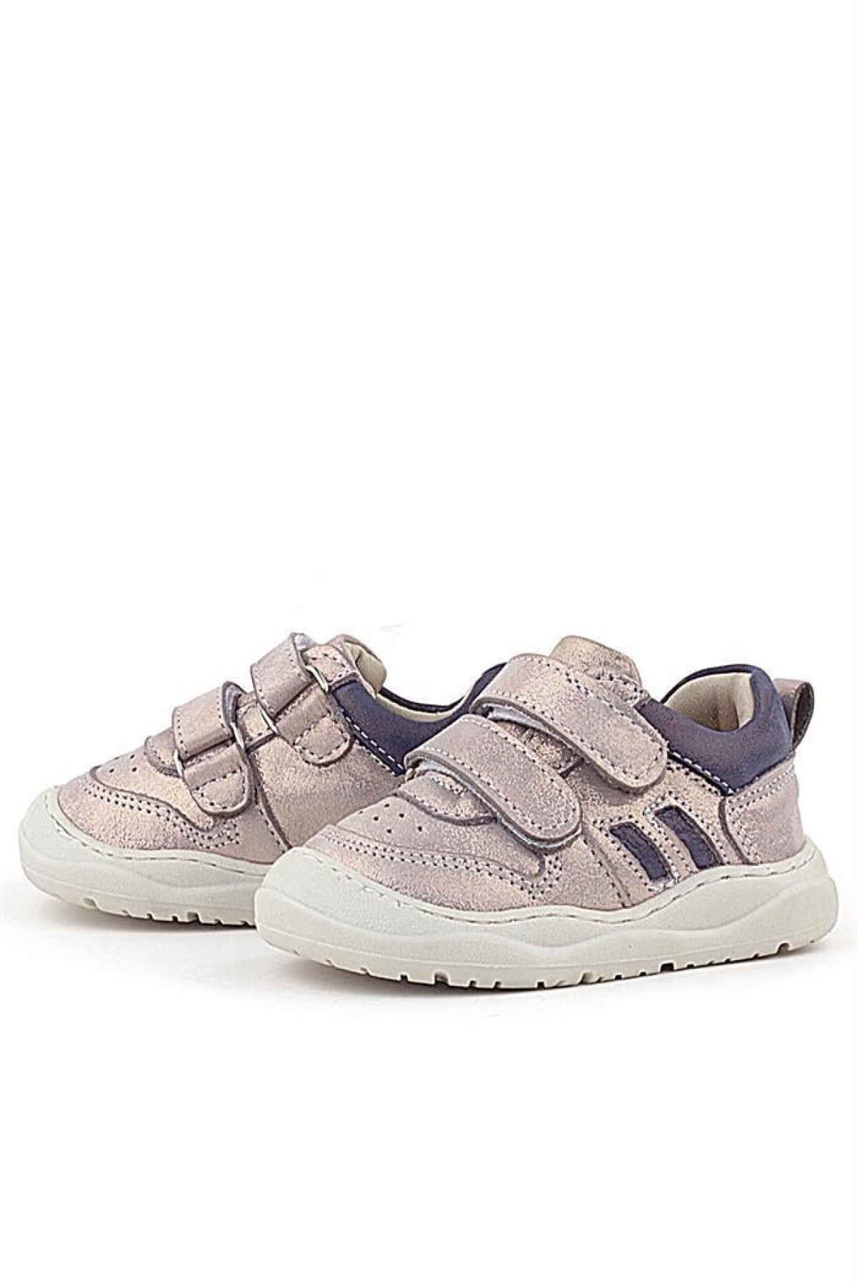 Schaggy Hakiki Deri Parlak Pudra Mor Bebek Spor Ayakkabı - Görsel 6